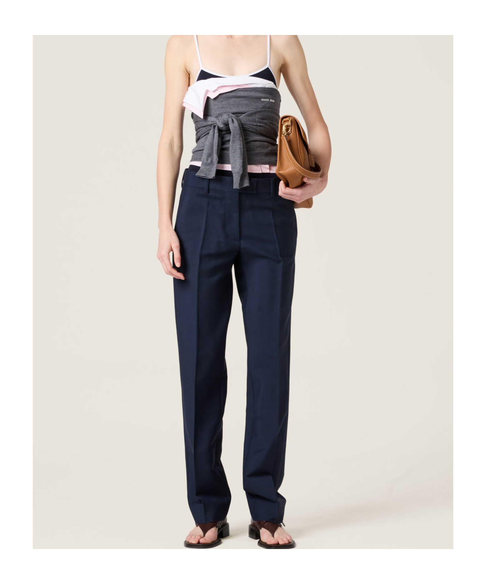Miu Miu Women Wool Boat-neck Sweater In Gray