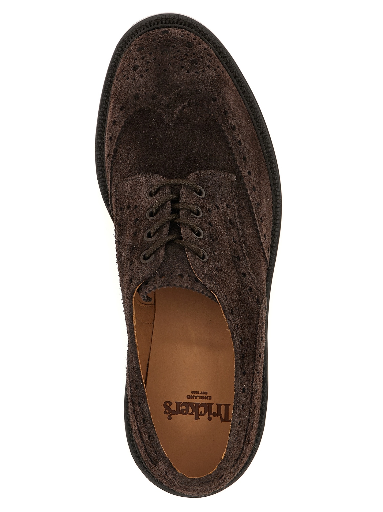 Tricker's Lace-up Shoes Featuring Brogue Detailing In Black