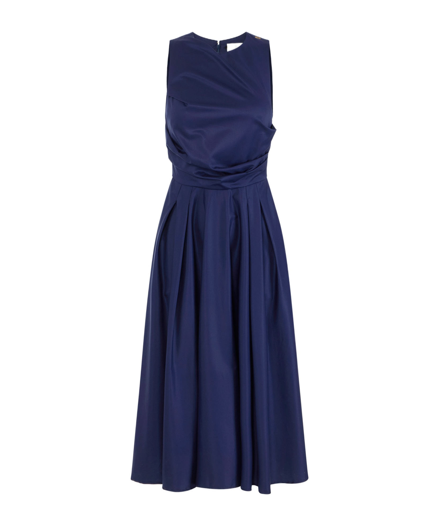 Shop Elisabetta Franchi Draped-bodice Dress In Blue