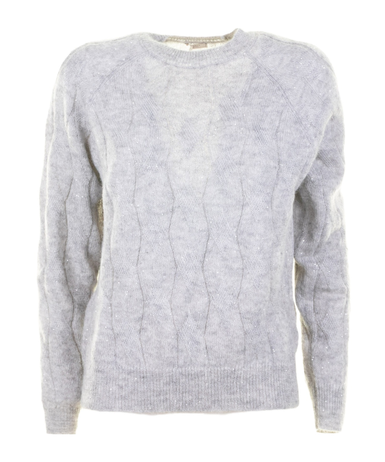 Peserico Knitted Round-neck Sweater In Gray