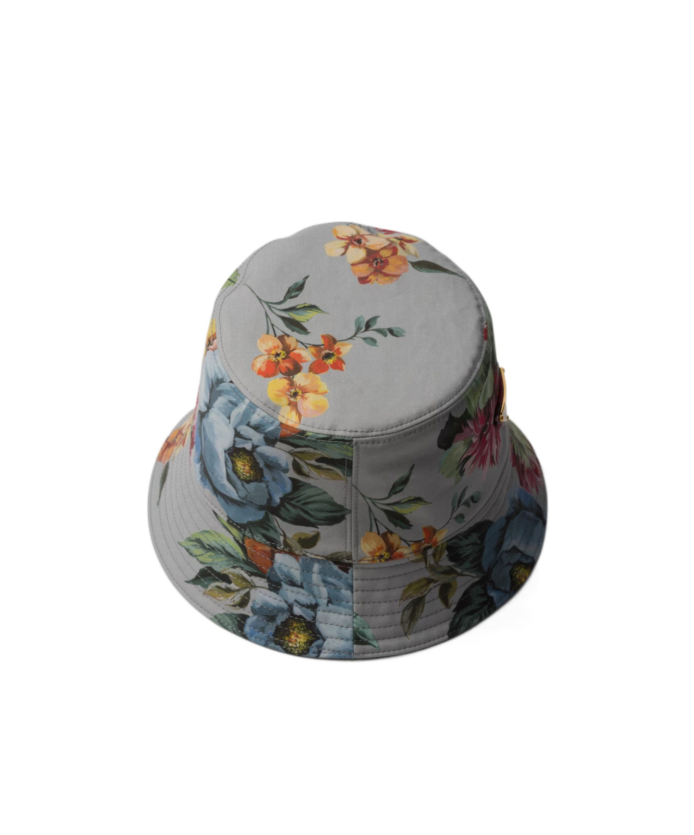 Prada Floral-print Reversible Bucket Hat In Multicolor