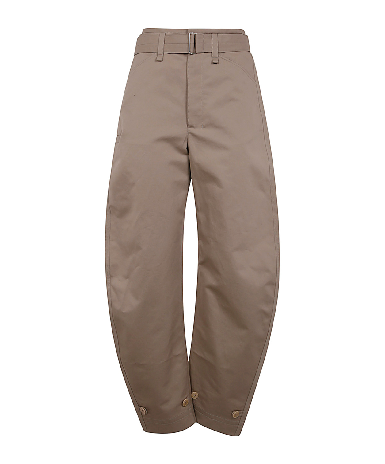 Lemaire Tapered Pants Belted Waist In Gray