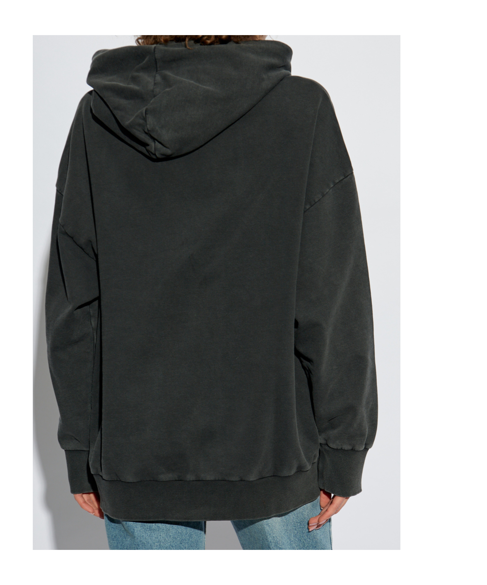 Stella Mccartney Slogan Print Hooded Sweatshirt In Black