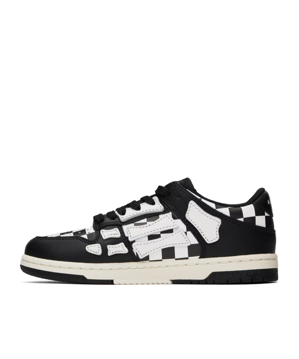 Amiri Check Pattern Casual Sneakers In Black