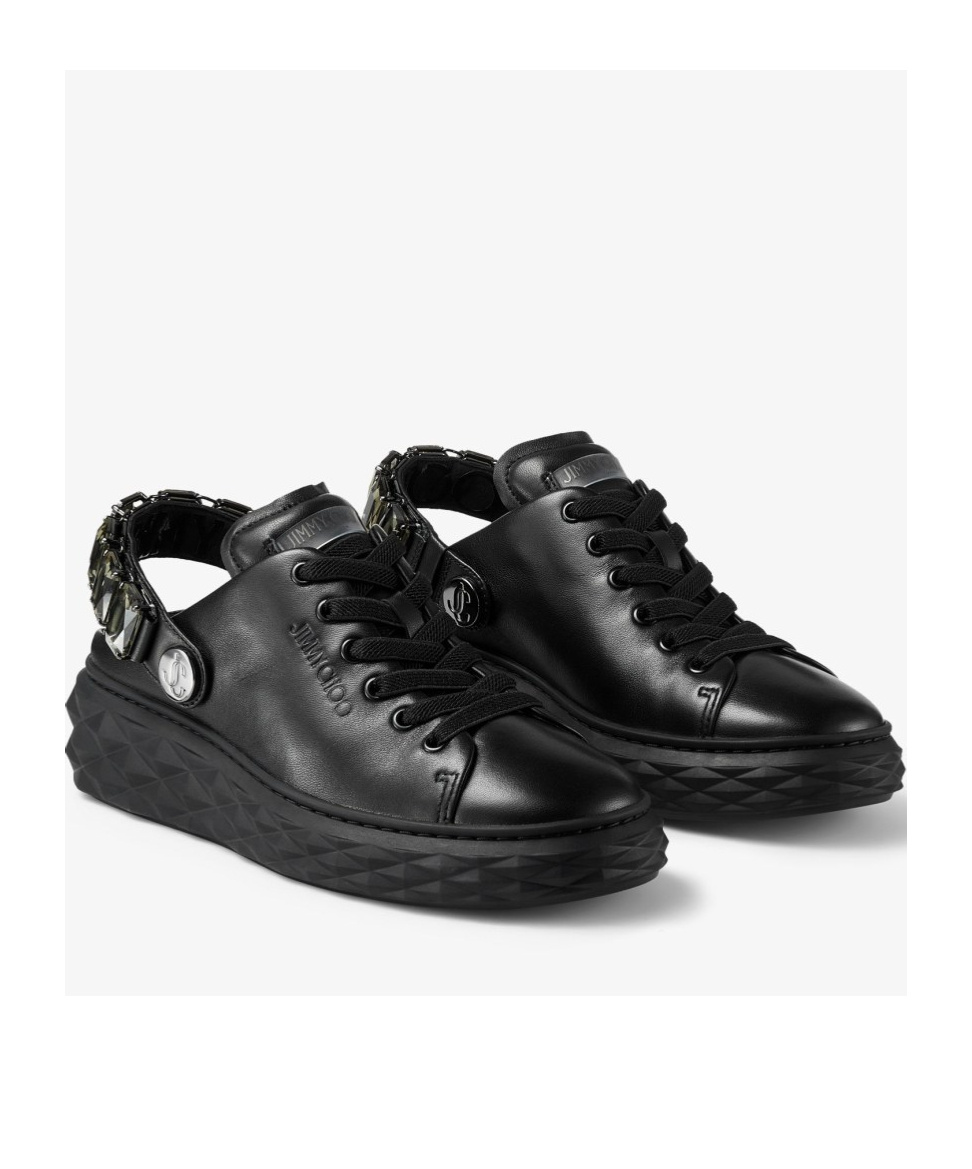 Shop Jimmy Choo Round-headed Flat Sandals In Black