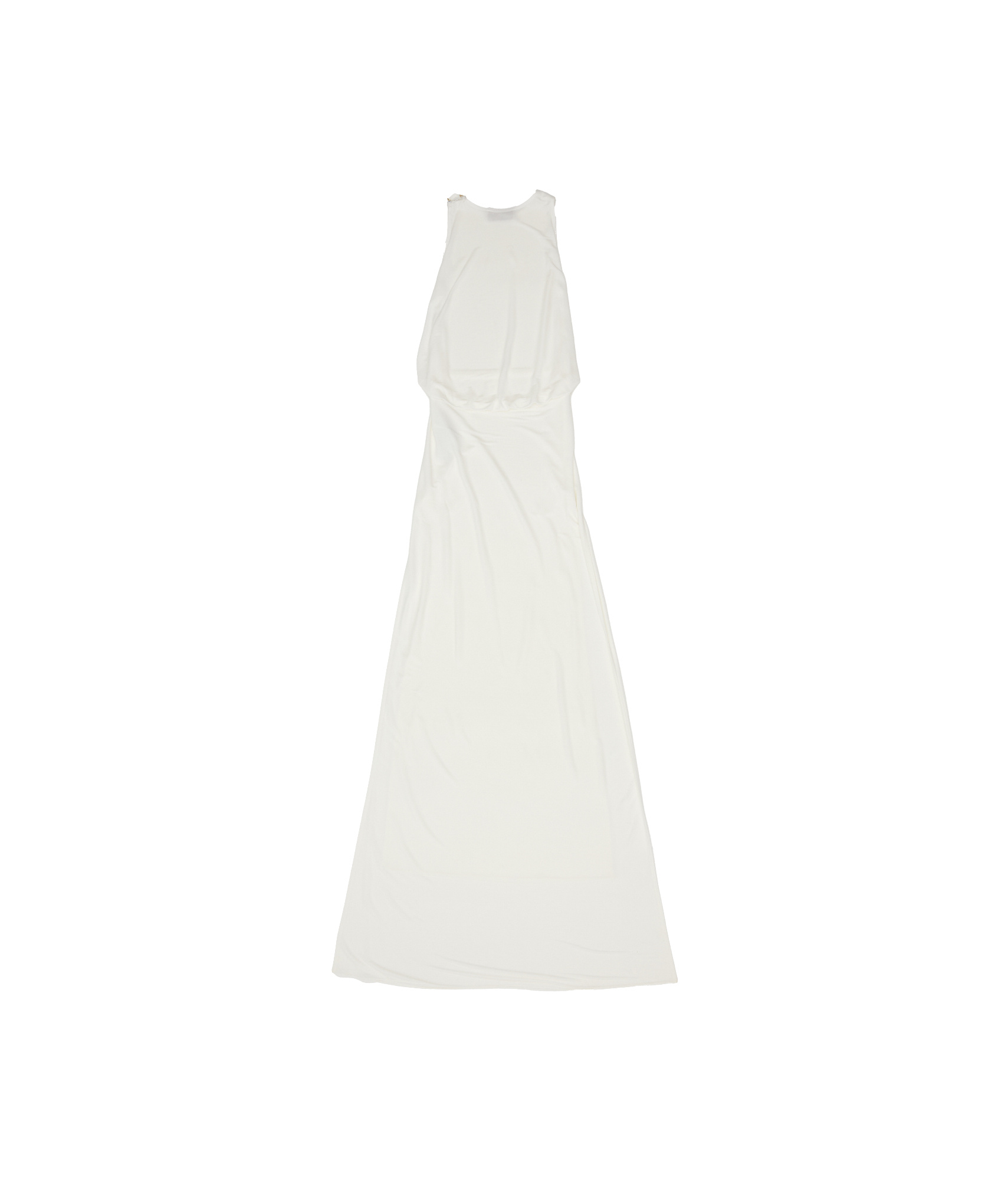 Gucci White Crepe Long Dress In White