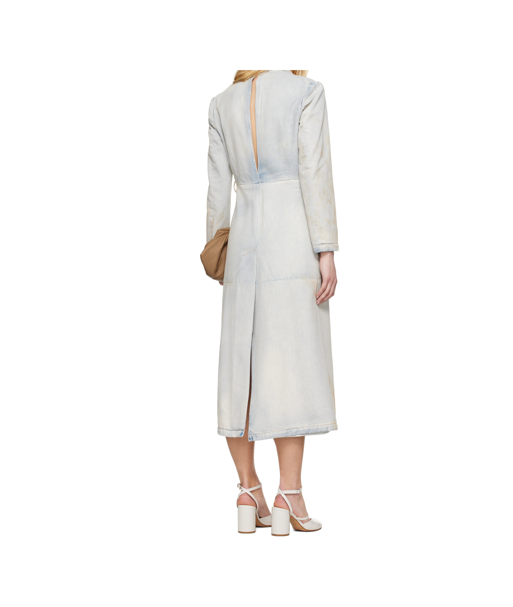 Mm6 Maison Margiela Blue Dual Wear Denim Jacket In White