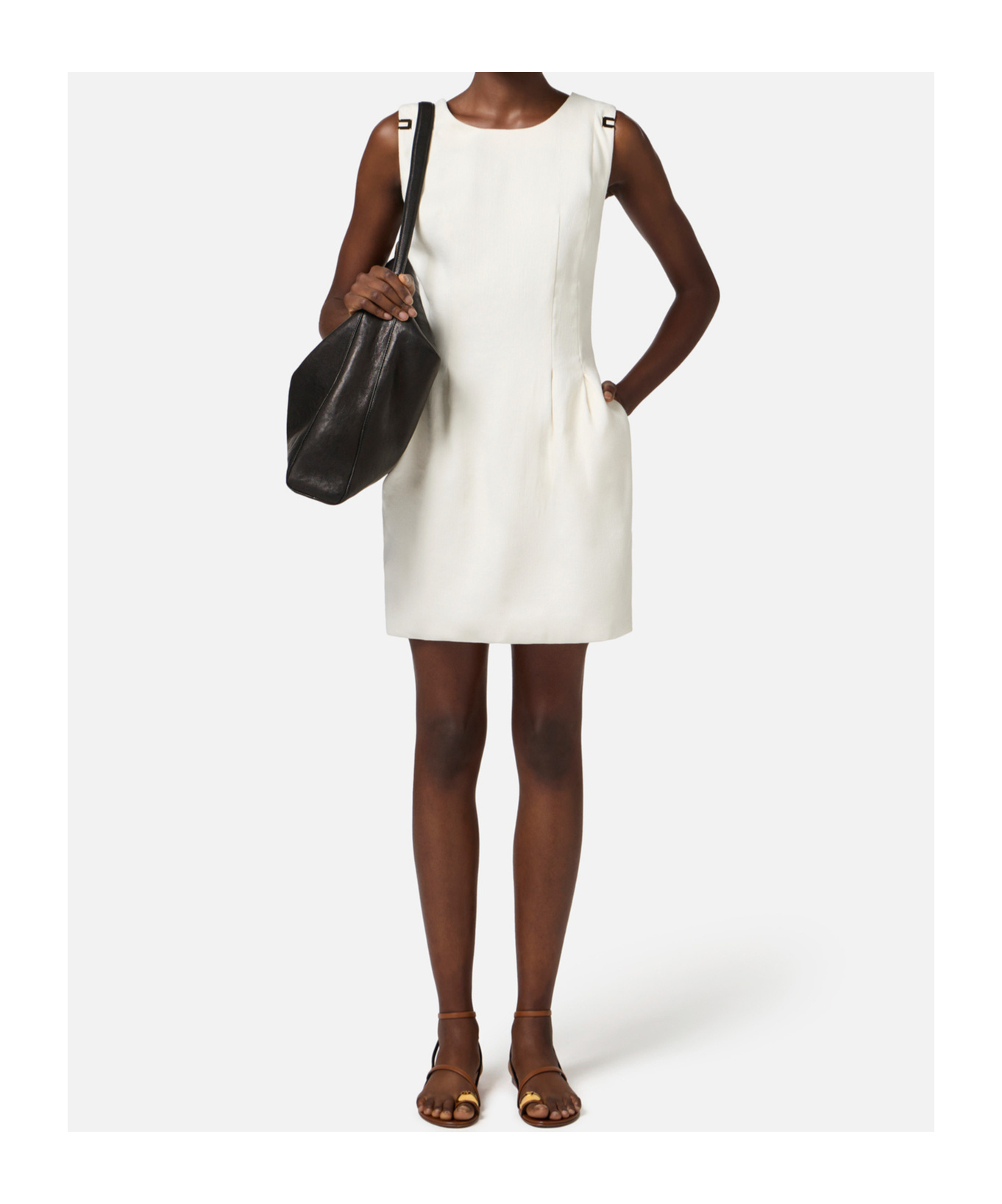 ELISABETTA FRANCHI DART-DETAILING MINIDRESS