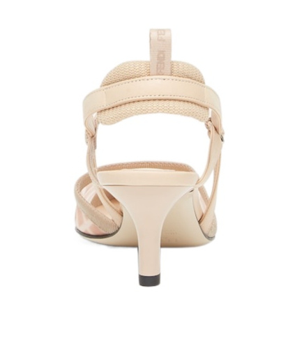 Fendi Colibri Lite Slingback In Pink Ff Mesh Women In Nude
