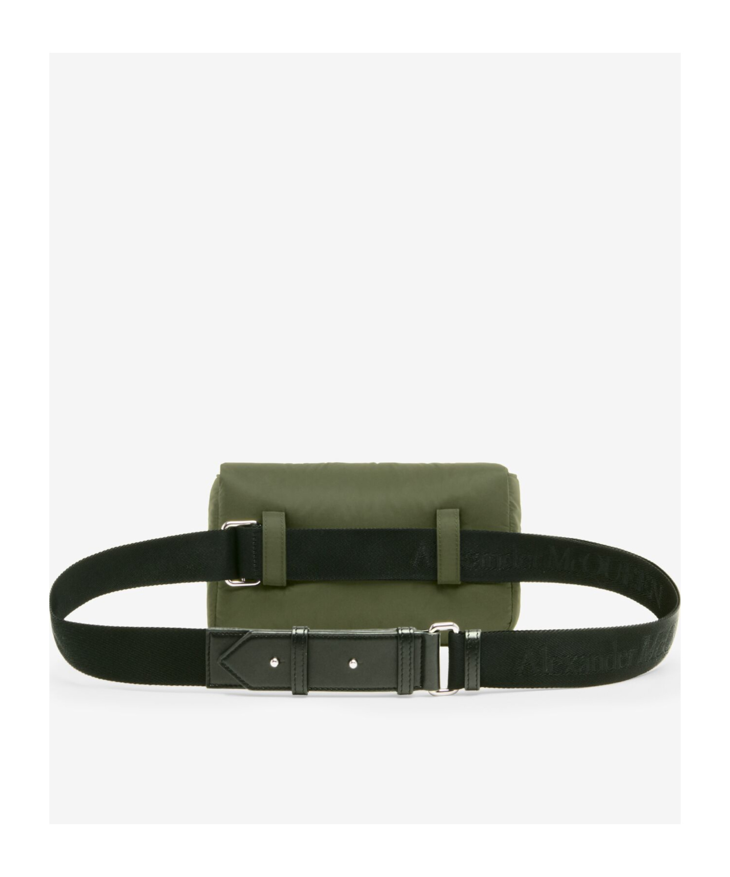 Alexander Mcqueen The Puffy Embellished Padded Belt Bag In Green
