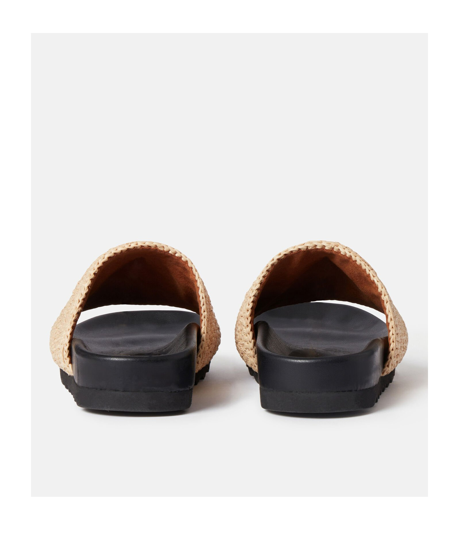 Shop Stella Mccartney Elyse Raffia Slides In Black