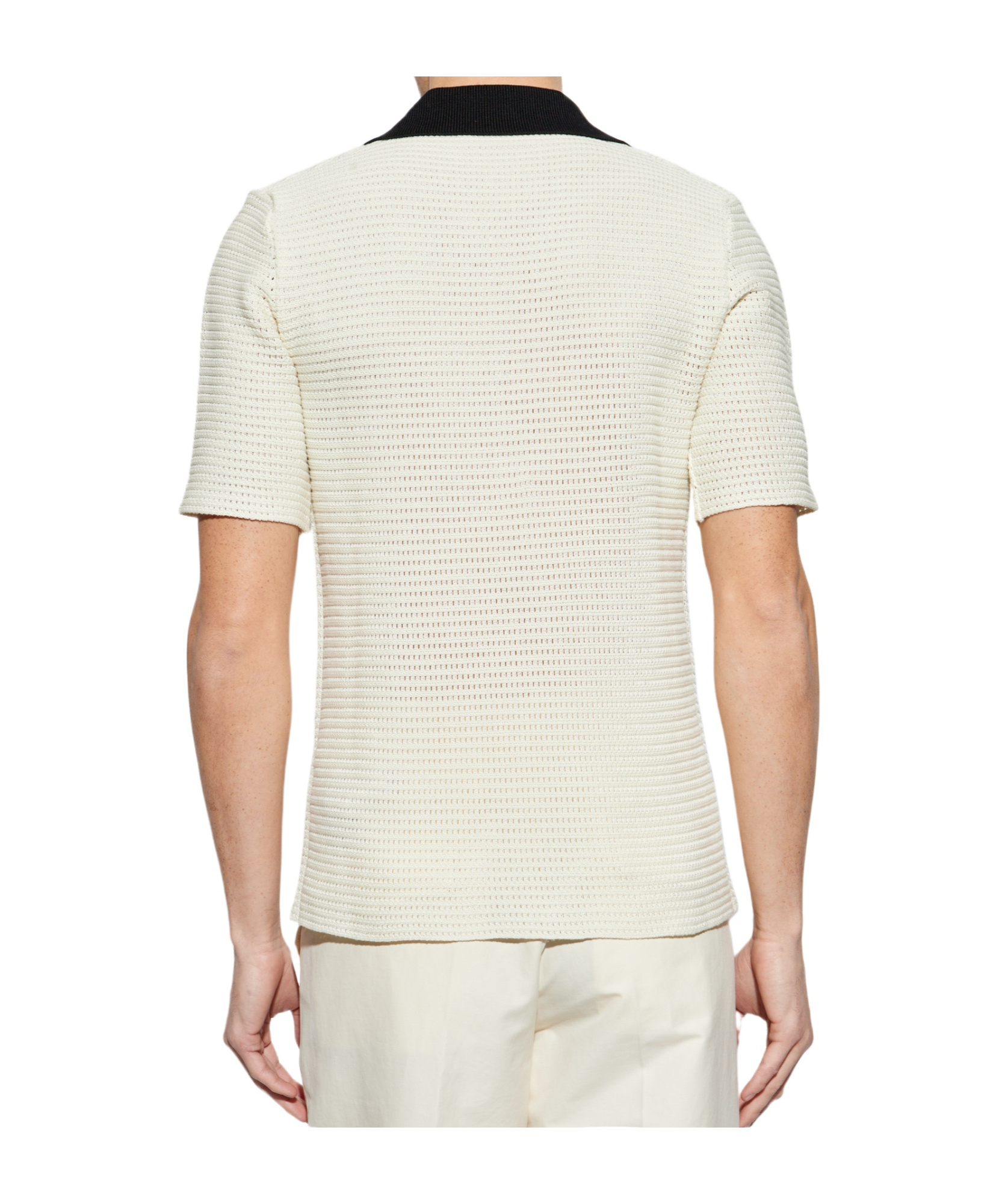 Jil Sander Knitted Polo Shirt In White