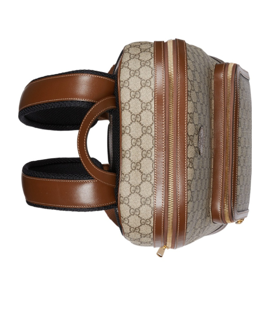 Gucci Gg Supreme Canvas Backpack In Nude