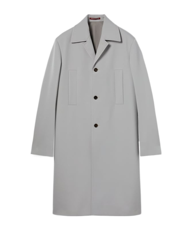 Gucci Single Breasted Coat In Gray
