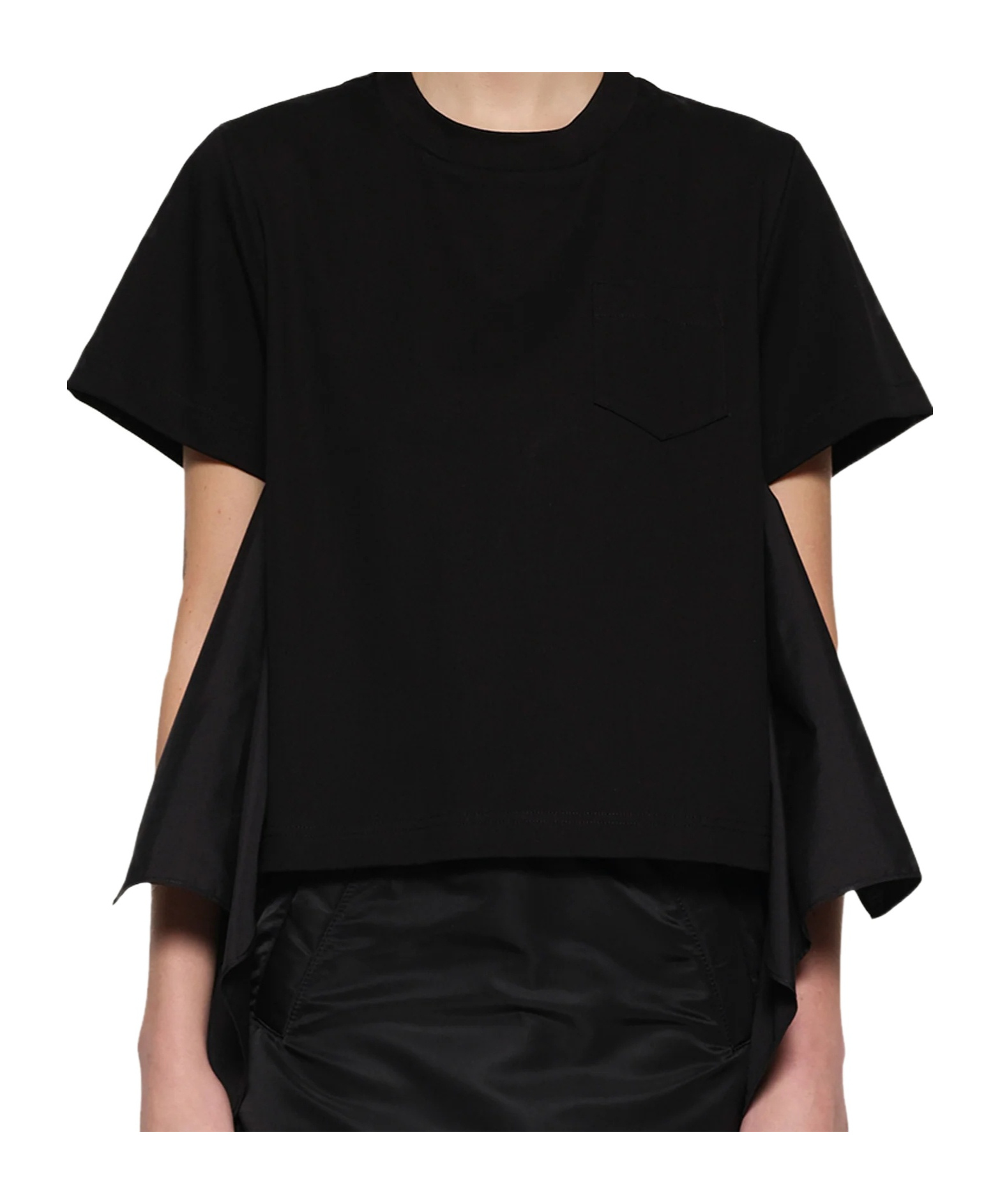 Sacai Short-sleeved T-shirt In Black