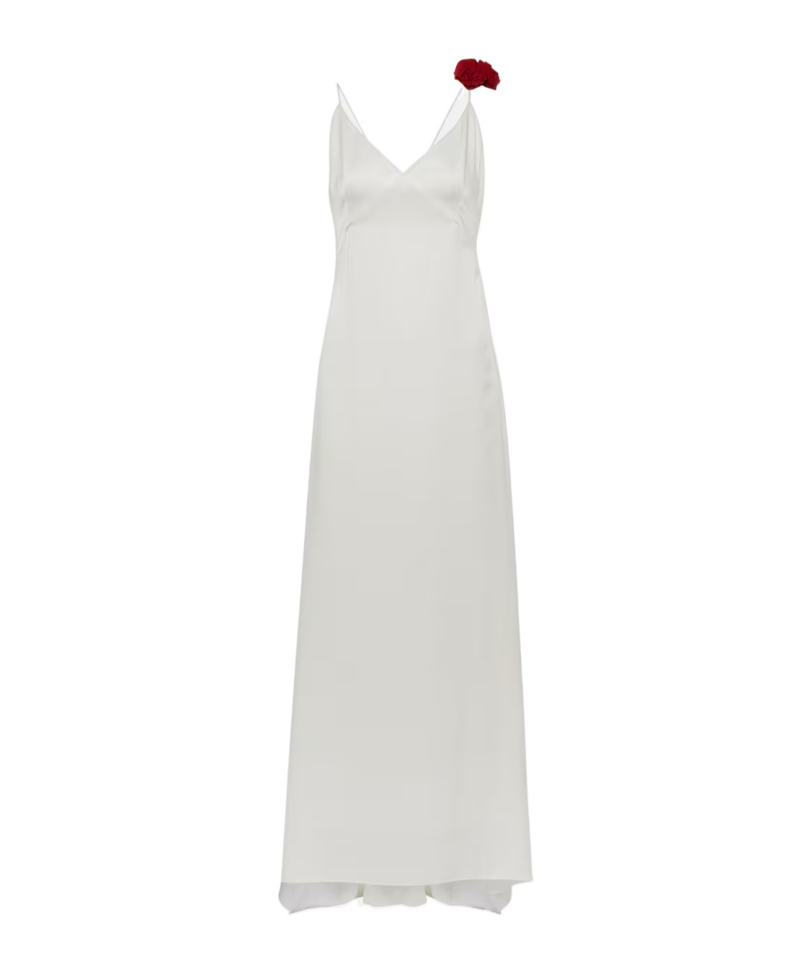 Magda Butrym Rosette Embellished Slip Gown In White