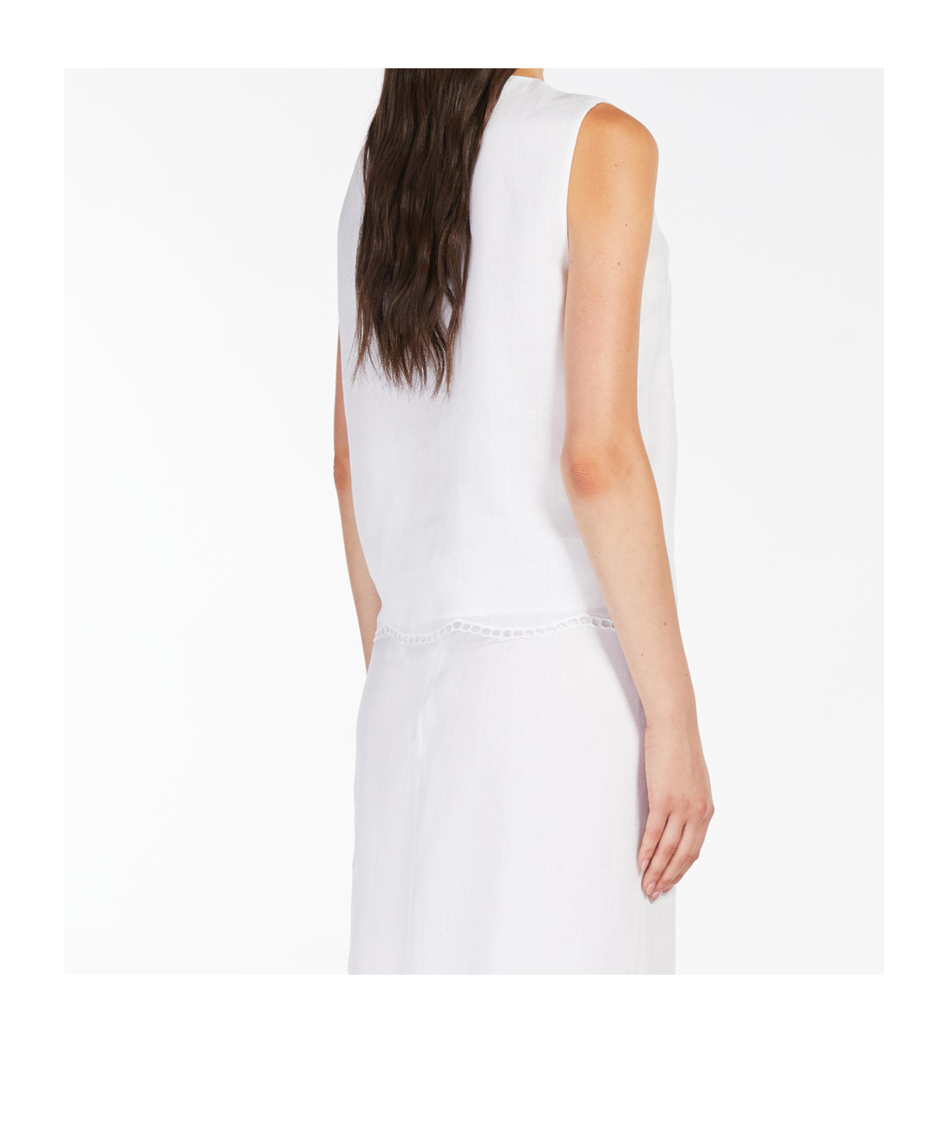 Max Mara Sleeveless Vest In White