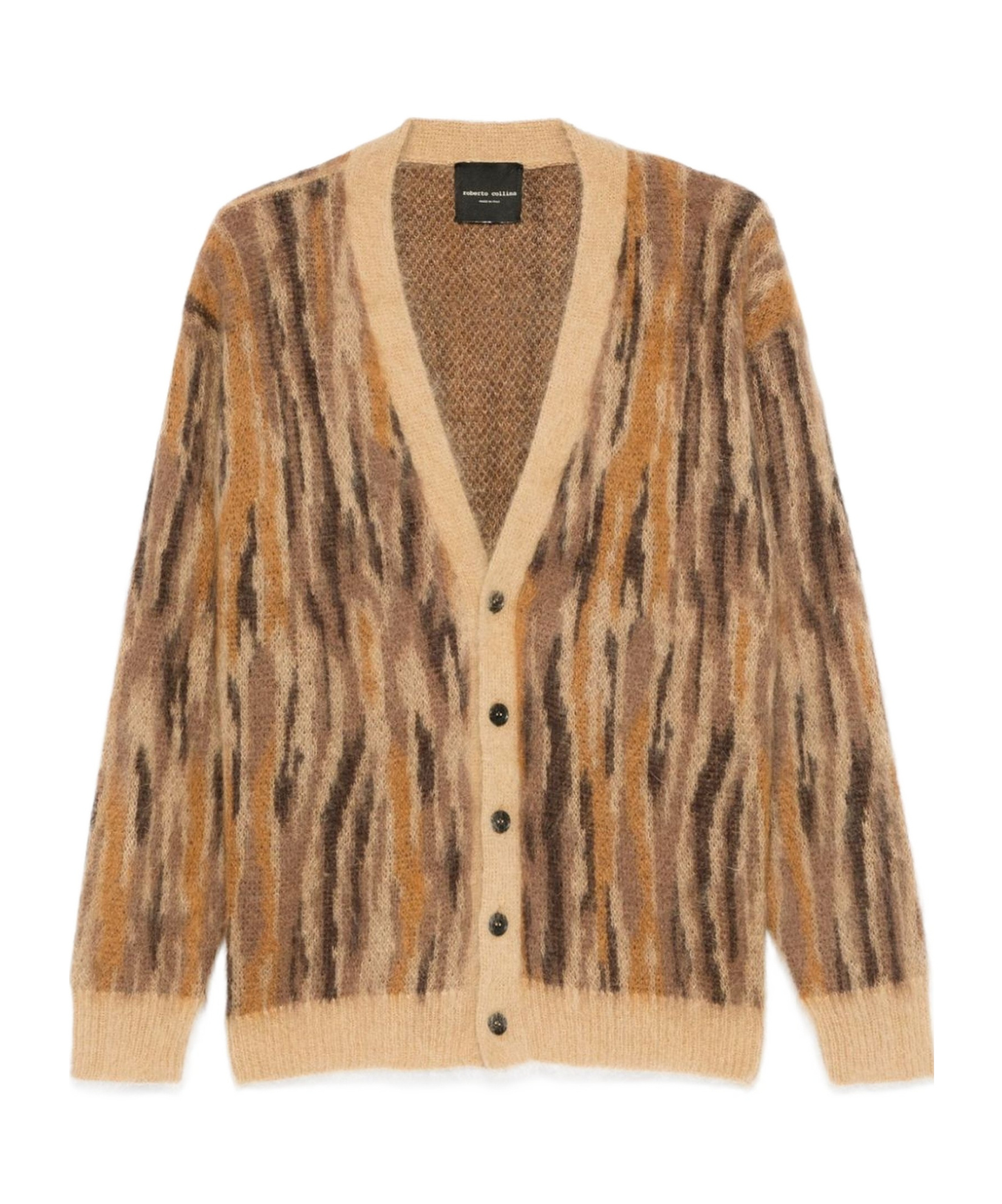 Roberto Collina Jacquard Pattern Sweater In Brown