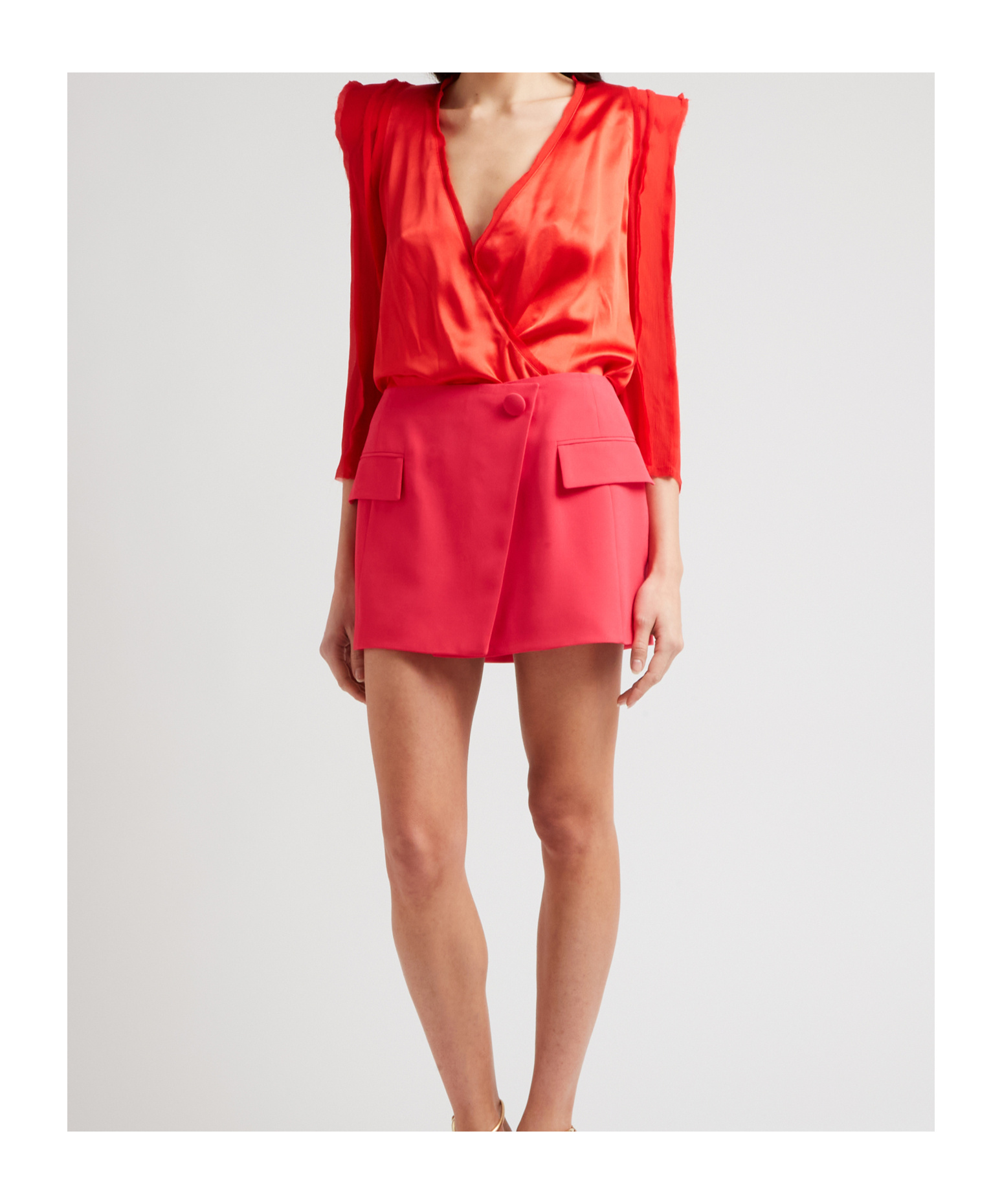 Balmain Long-sleeved Tops In Red