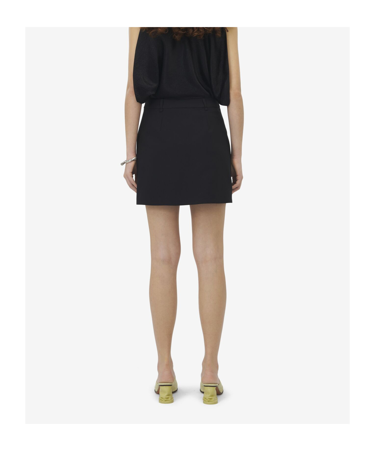Alexander Mcqueen Frayed Pleated Wool-twill Mini Wrap Skirt In Black