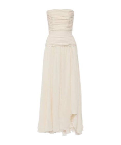 Staud Hightide Cotton-blend Maxi Dress In Neutral