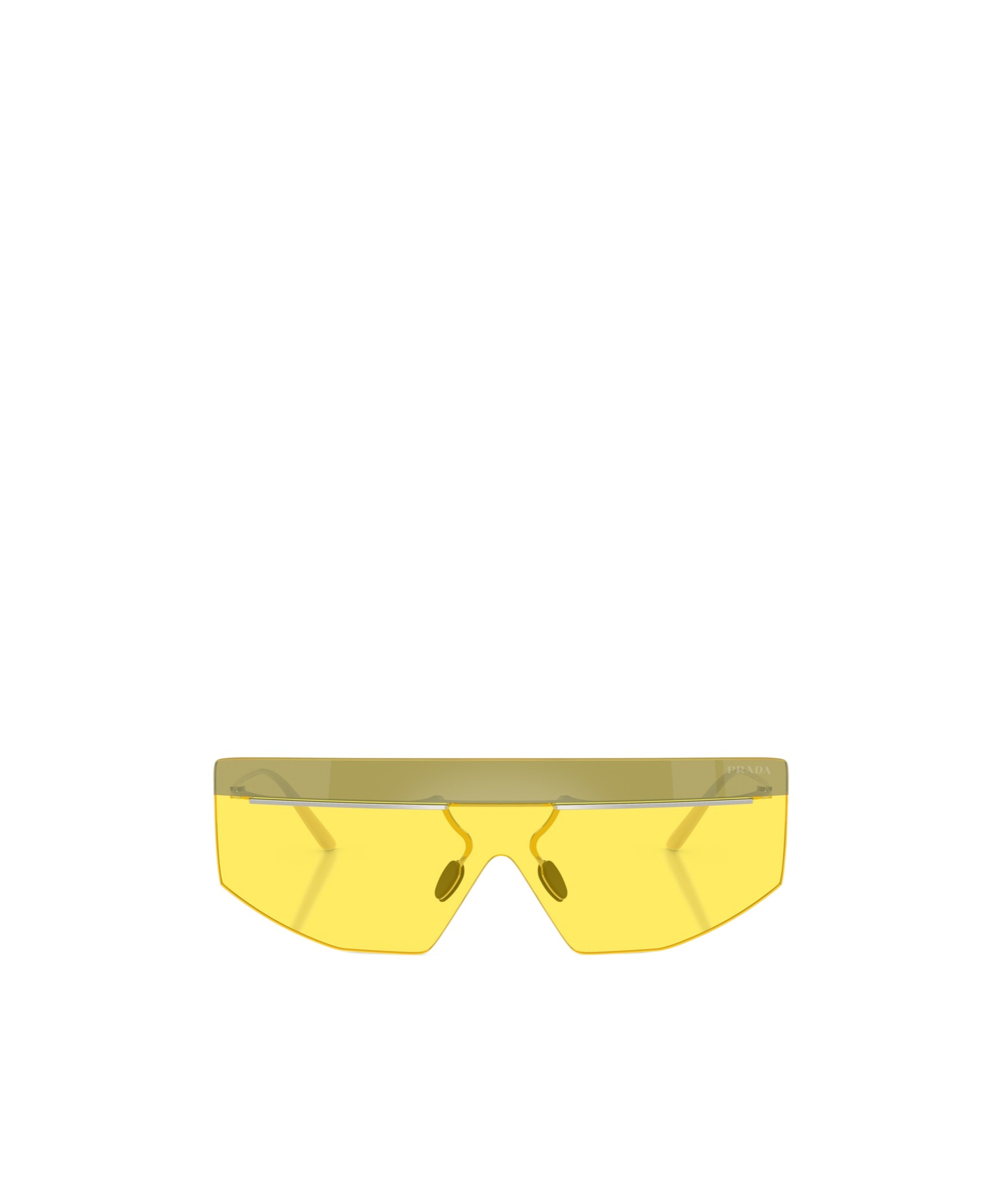 Prada Pr B55s 1bc20o Argento Sunglasses In Yellow