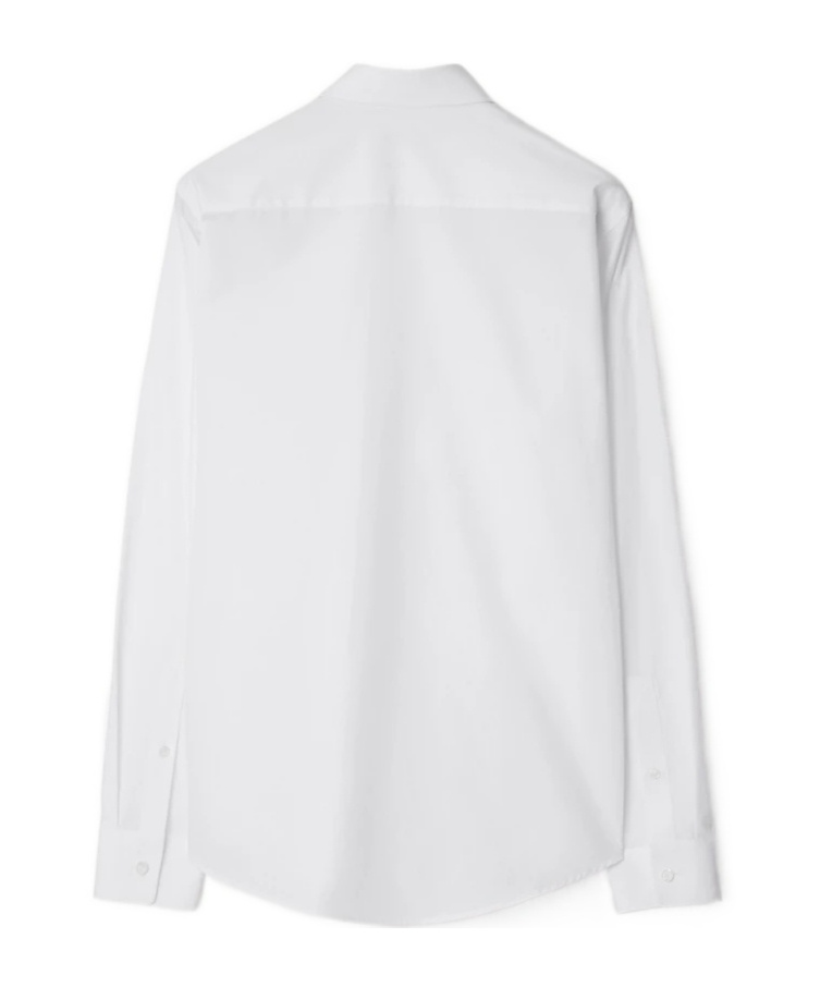 Burberry Cotton Ekd-embroidered Slim Shirt In White