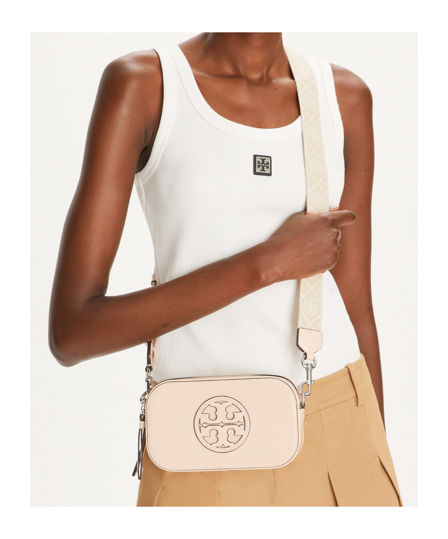 Tory Burch Zippered Shoulder Bag In Pink