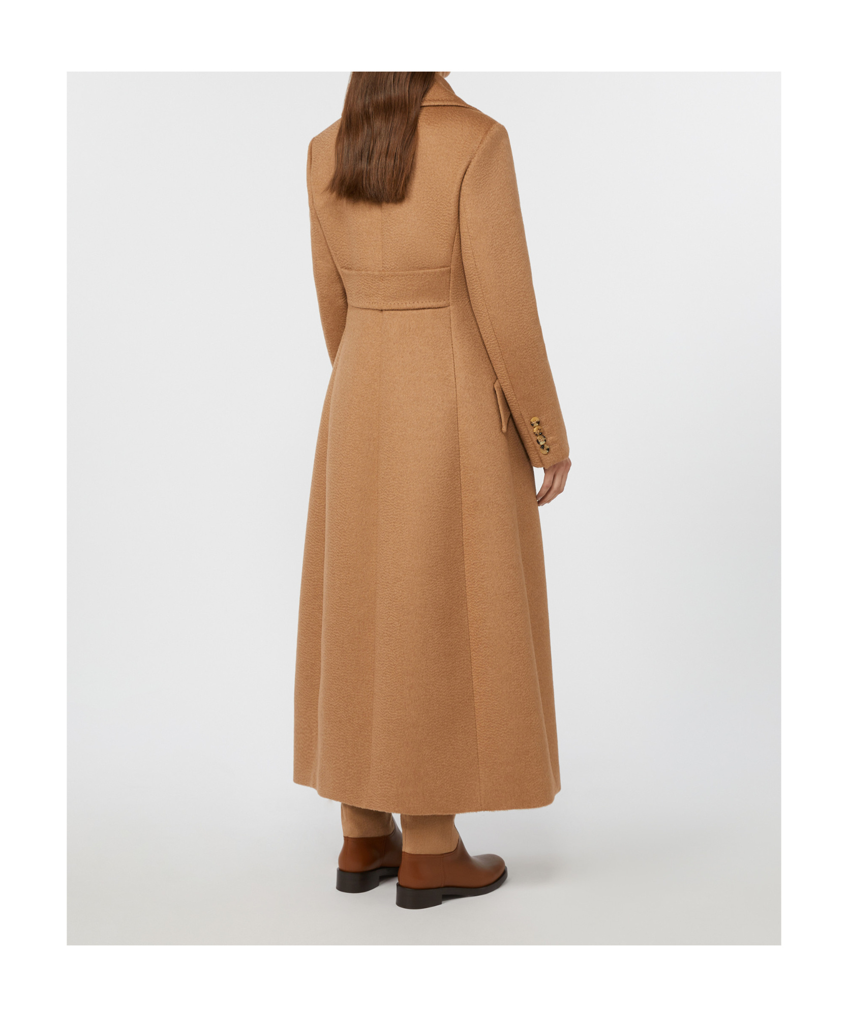 Max Mara Camel Colour Frock Coat In Brown