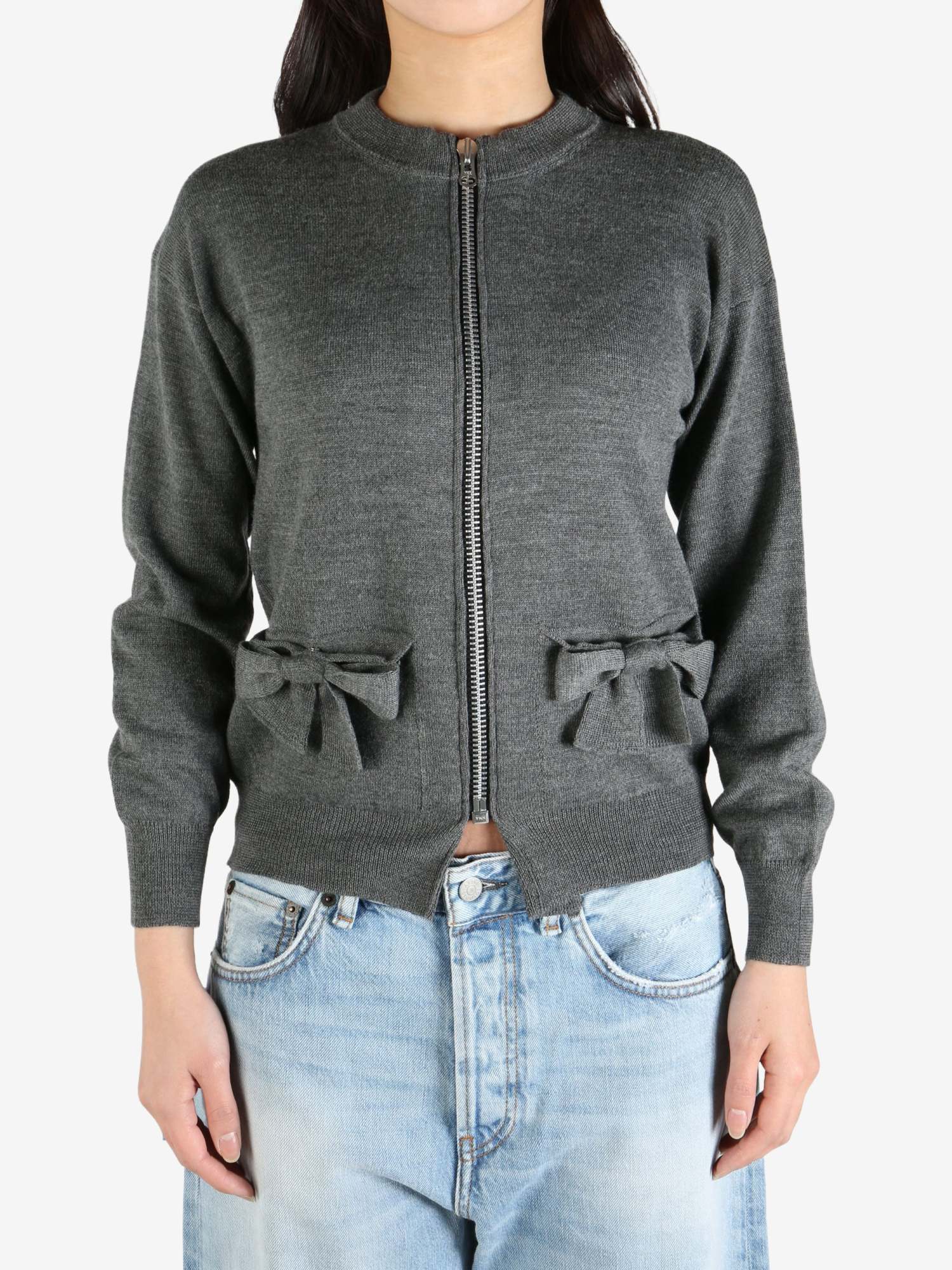 Magliano Zip-up Wool Cardigan In Black