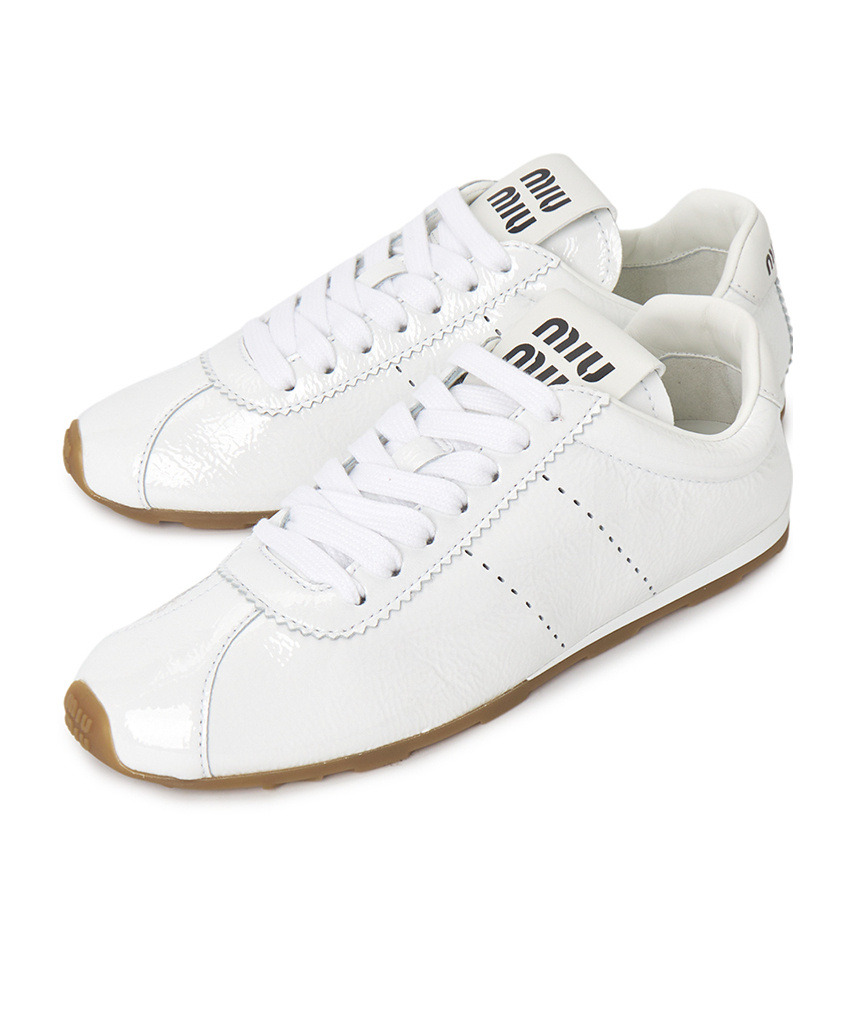 Miu Miu Plume Technical Fabric And Suede Sneakers In Multi