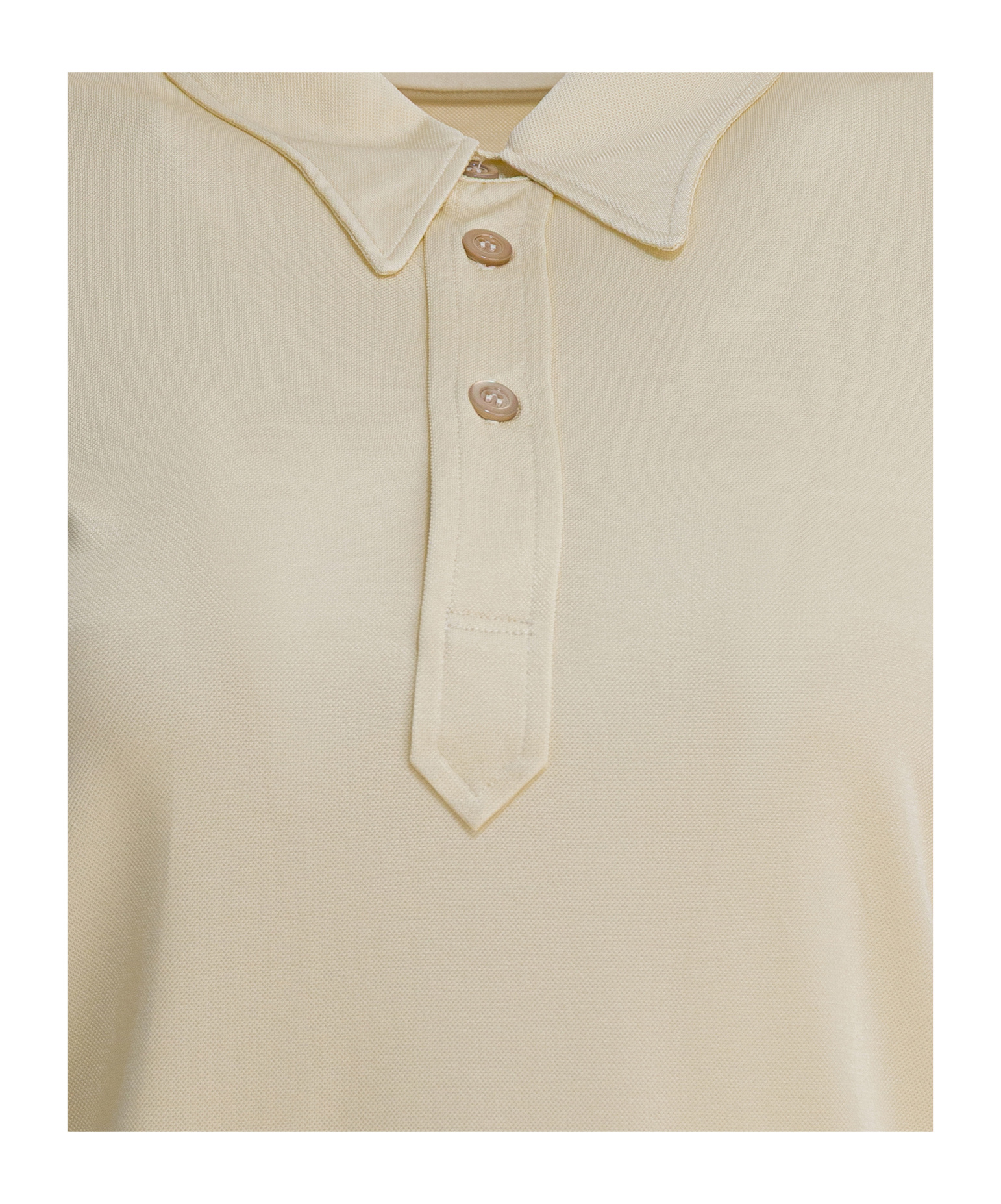 Maison Margiela Short Sleeved Buttoned Polo Shirt In Neutral