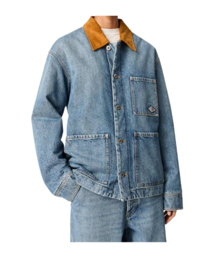 Shop Bottega Veneta Vintage Indigo Denim Jacket In Blue
