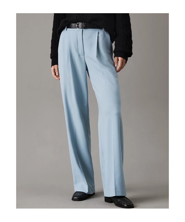 Shop Calvin Klein Wide-leg Trousers In Multicolor