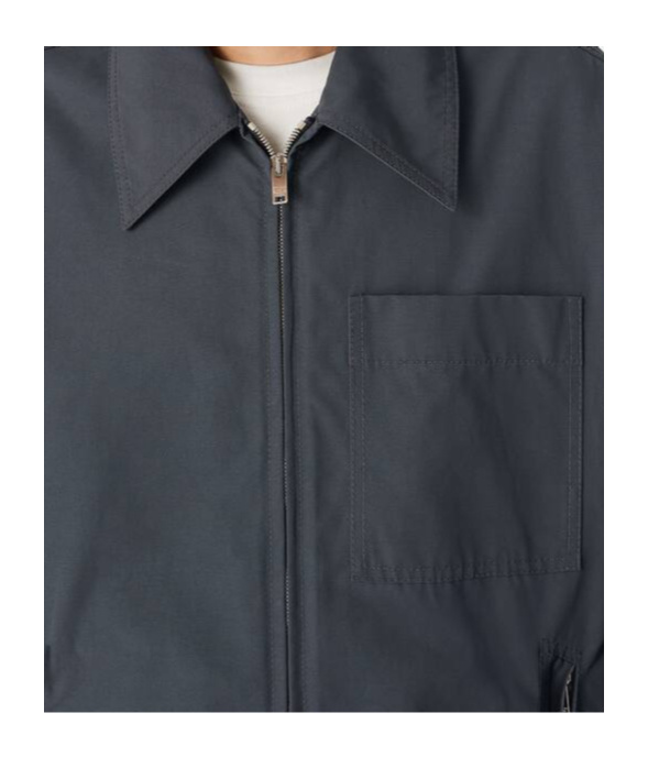 Bottega Veneta Coated Cotton Blouson With Multiple Pockets In Vulcano
