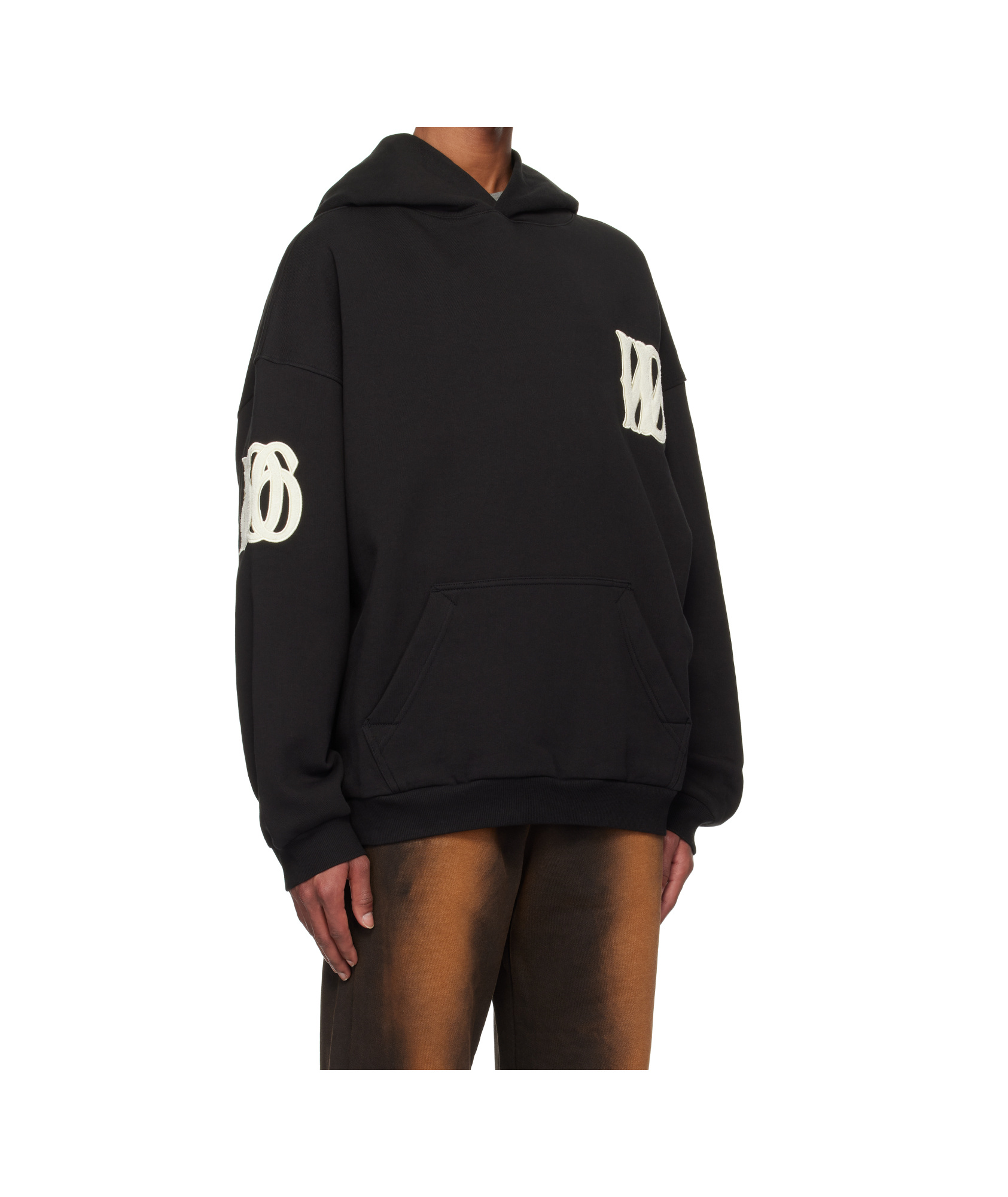 We11 Done Long-sleeved Hoodie In Black