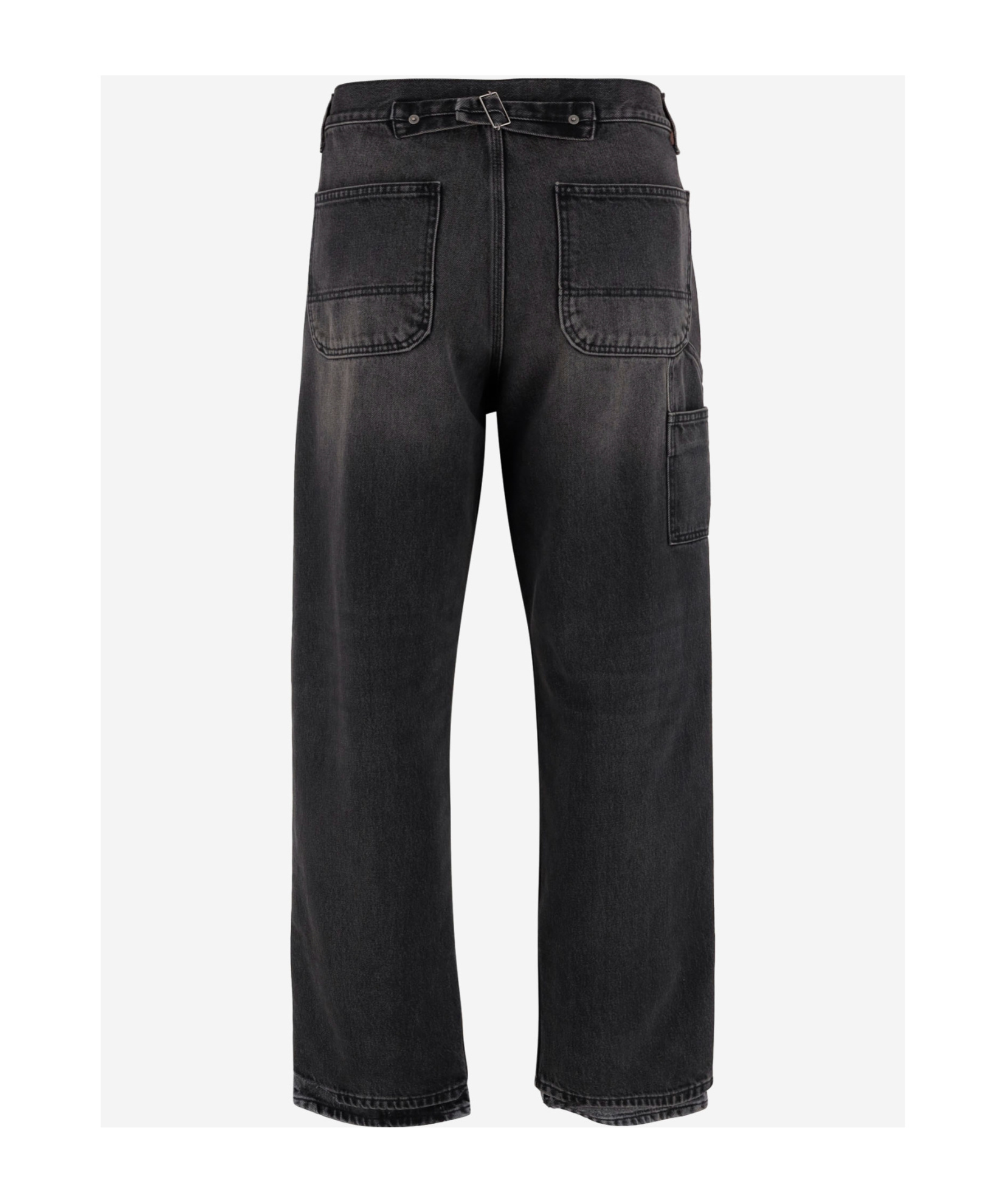 Haikure Patch-pocket Trousers In Gray