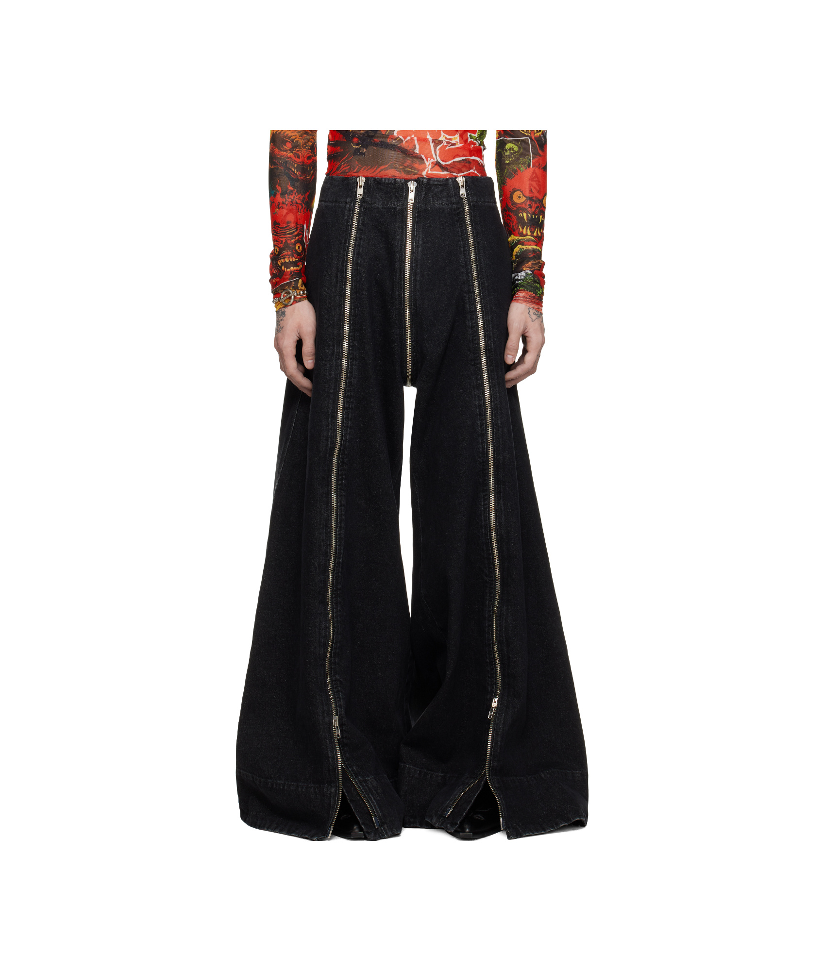 Lu'u Dan Black Flight Jeans In Black