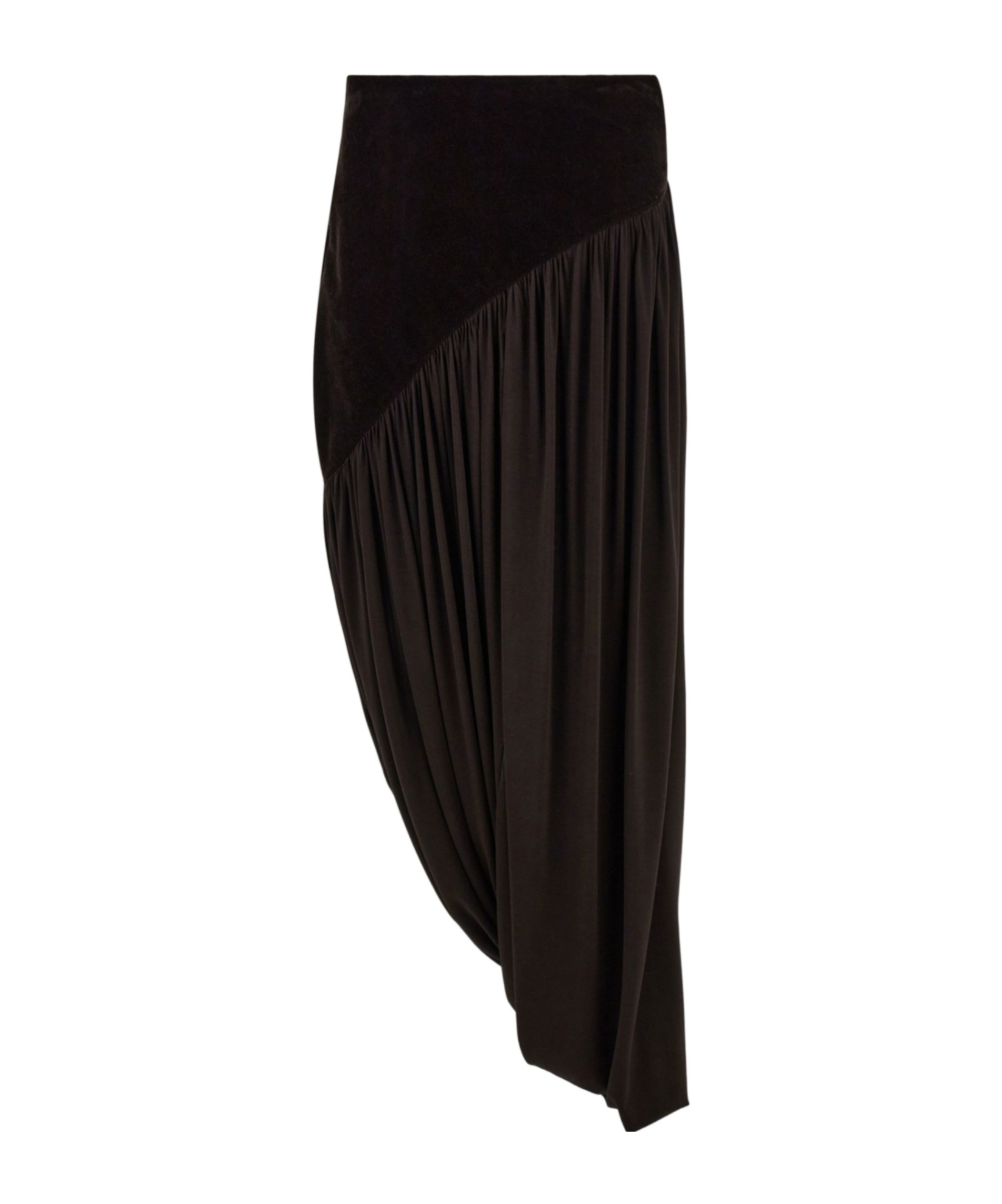 Ferragamo Draped Midi Skirt In Brown