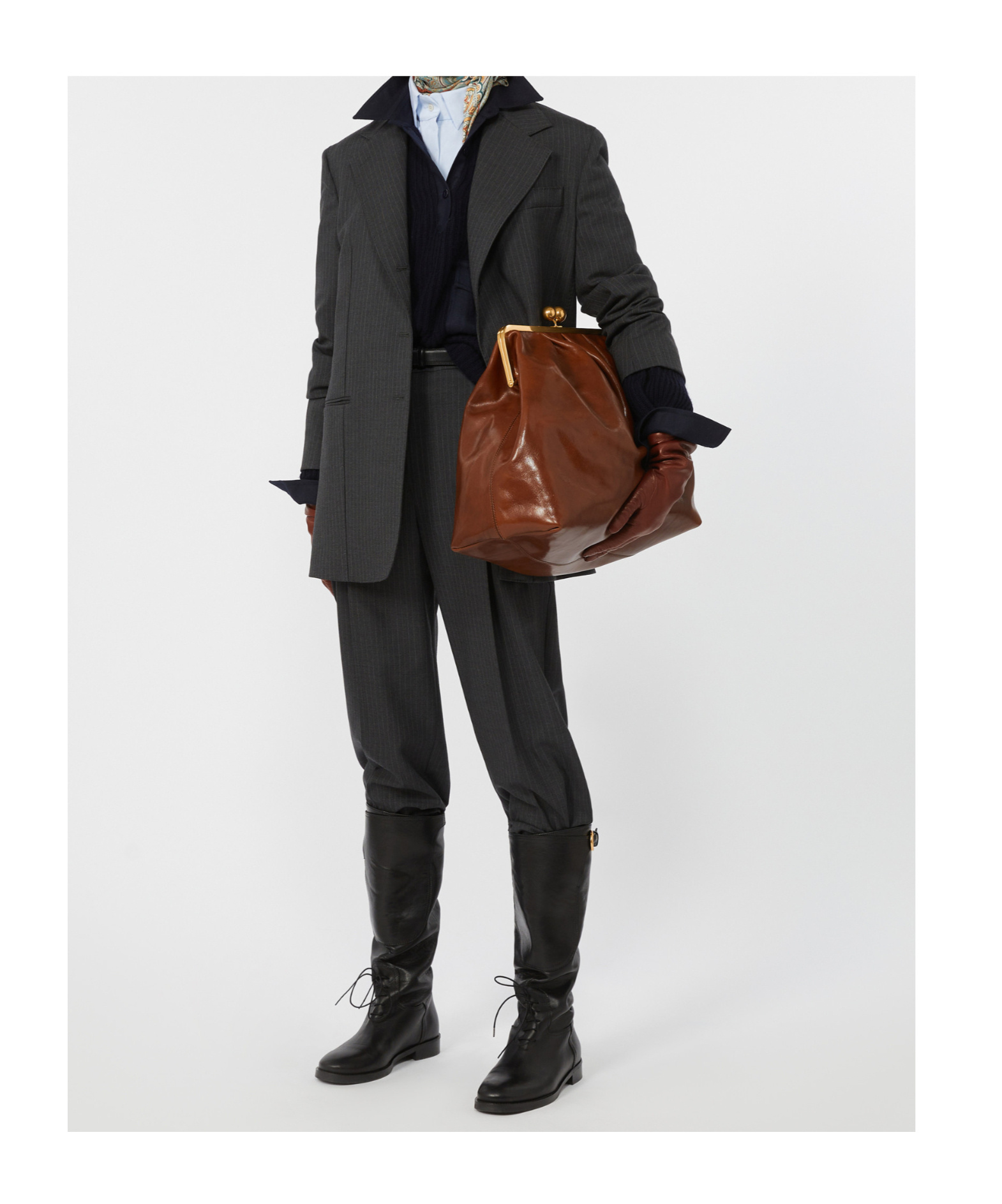 Weekend Max Mara Long-sleeved Suit Jacket In Gray