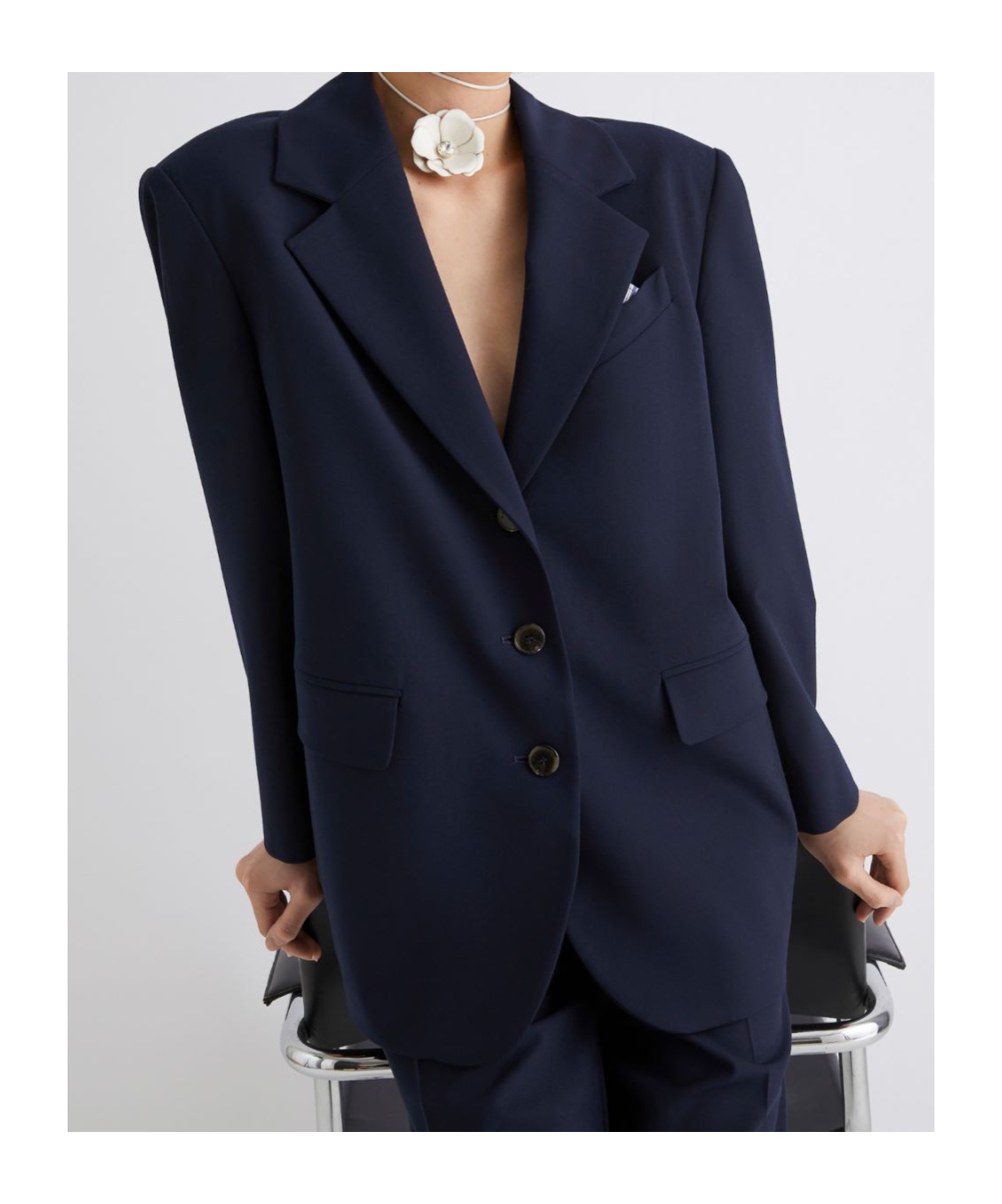 Marella Alda Single-breasted Pocket Blazer In Blue