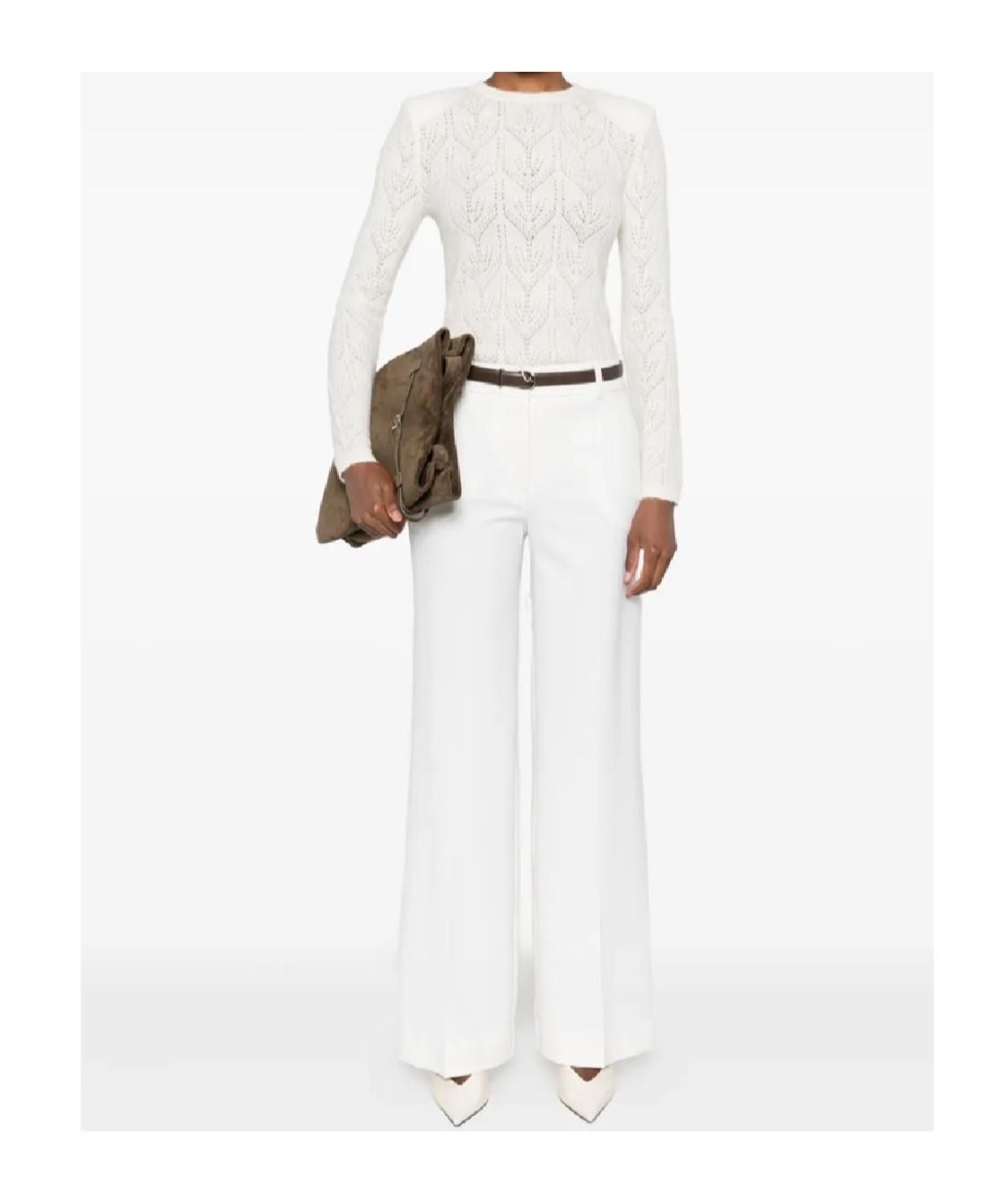 P.a.r.o.s.h Chevron-pattern Sweater In White