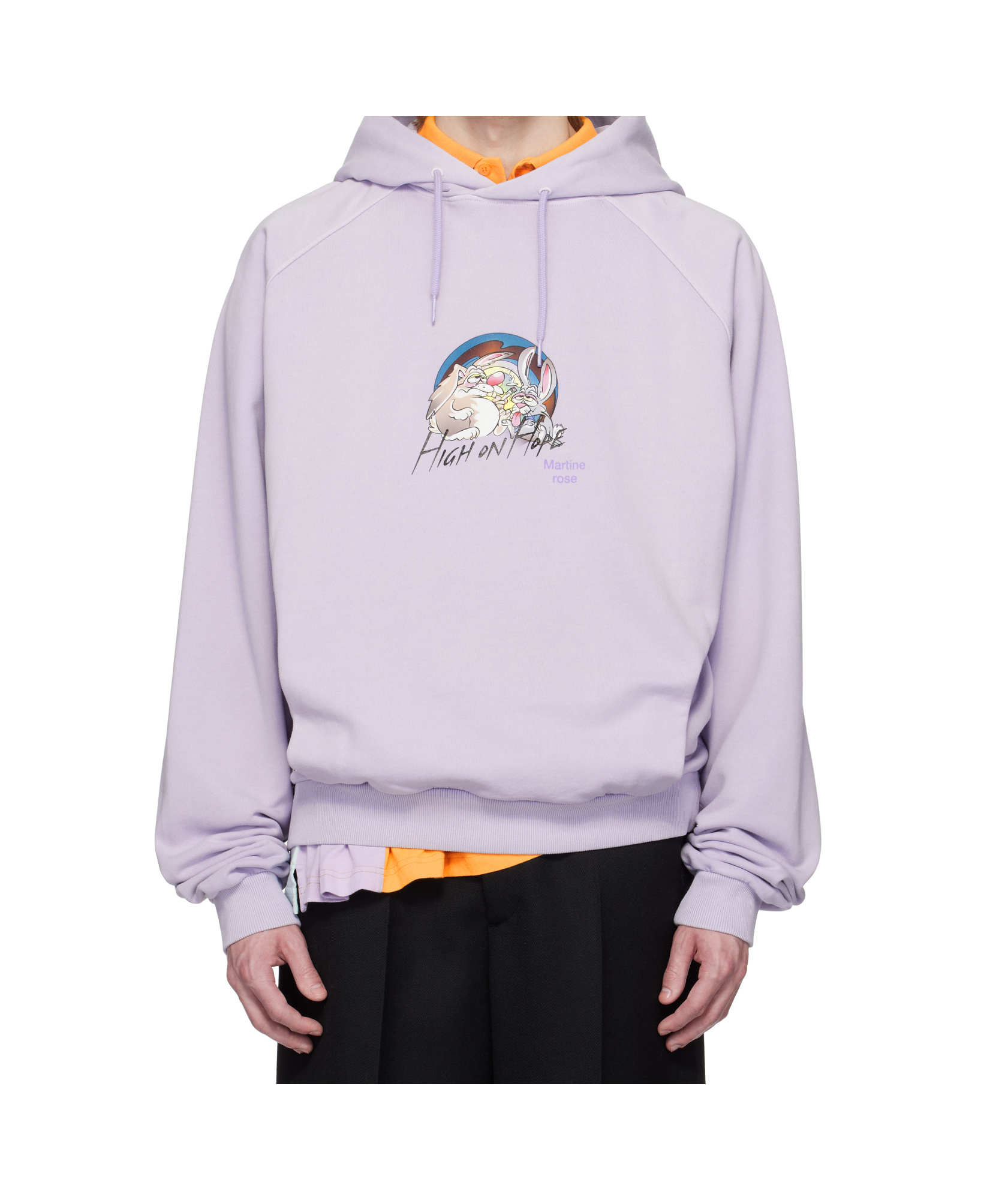 Shop Martine Rose High On Hope Hoodie In Lilac