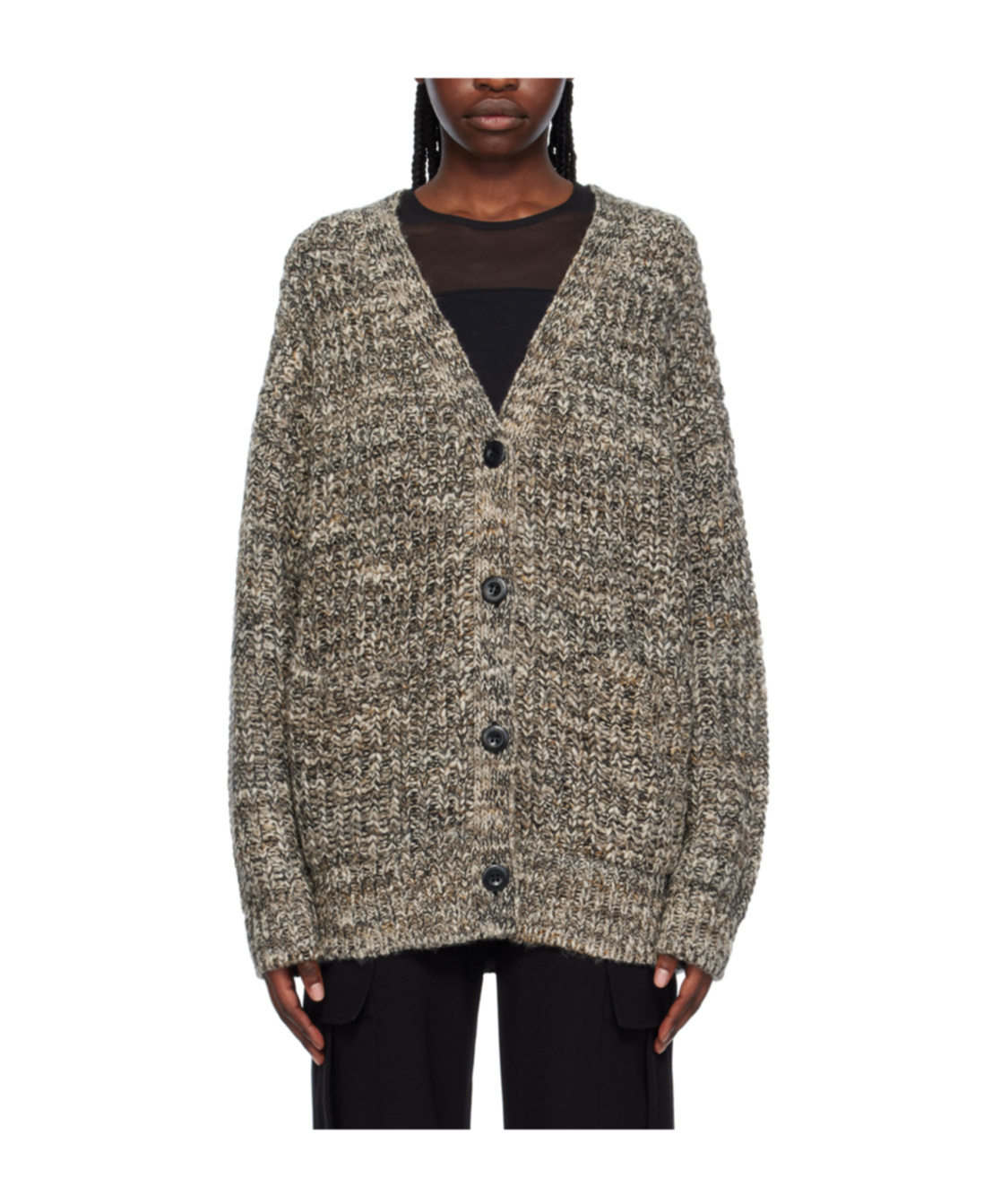 Rag & Bone Daphne V-neck Cardigan In Gray