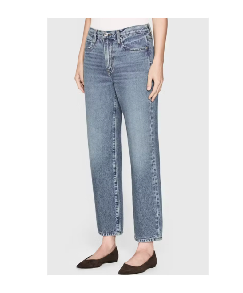 Frame Mid-rise Jeans In Blue
