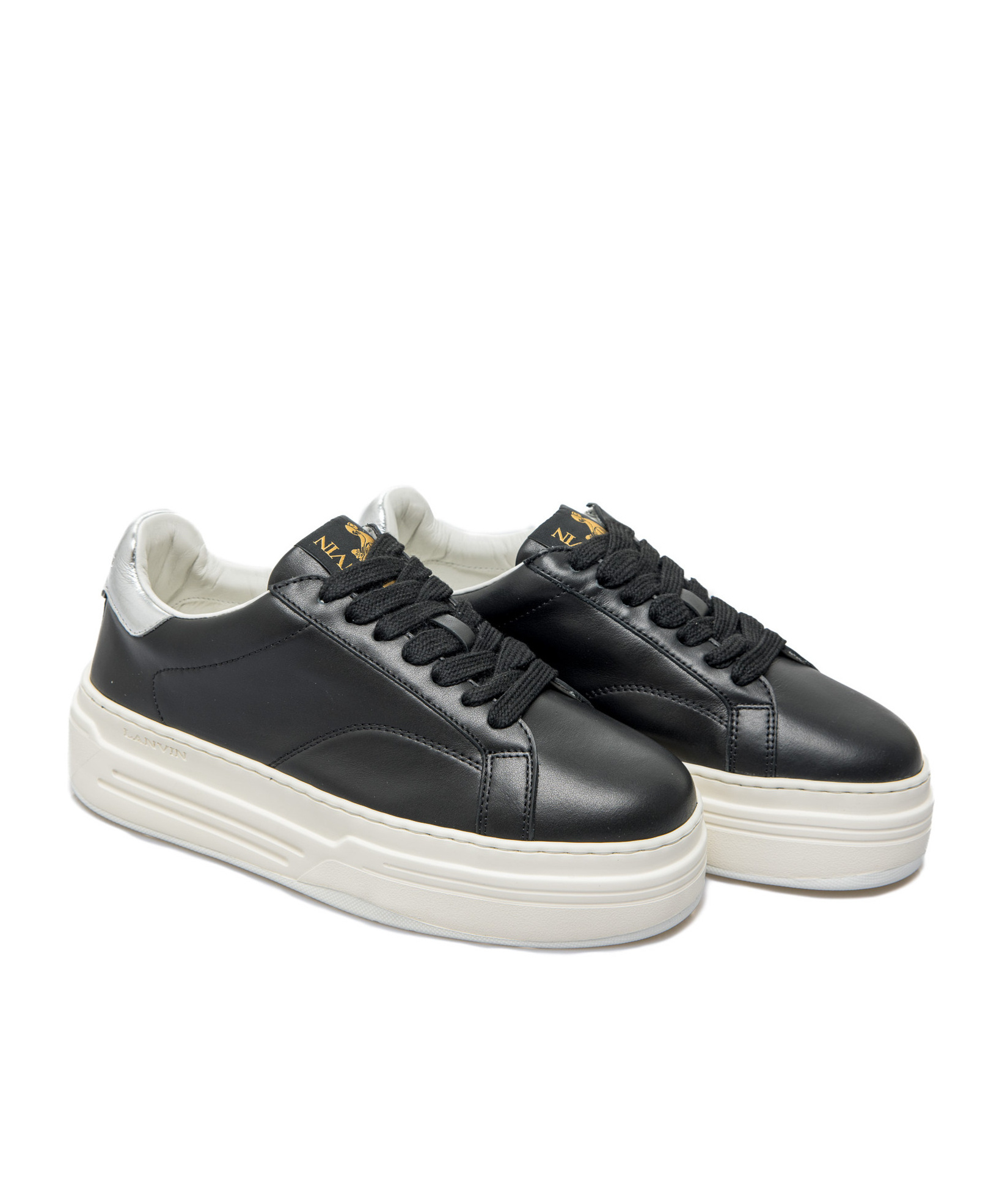 Lanvin Lace-up Low-cut Casual Shoes In Black