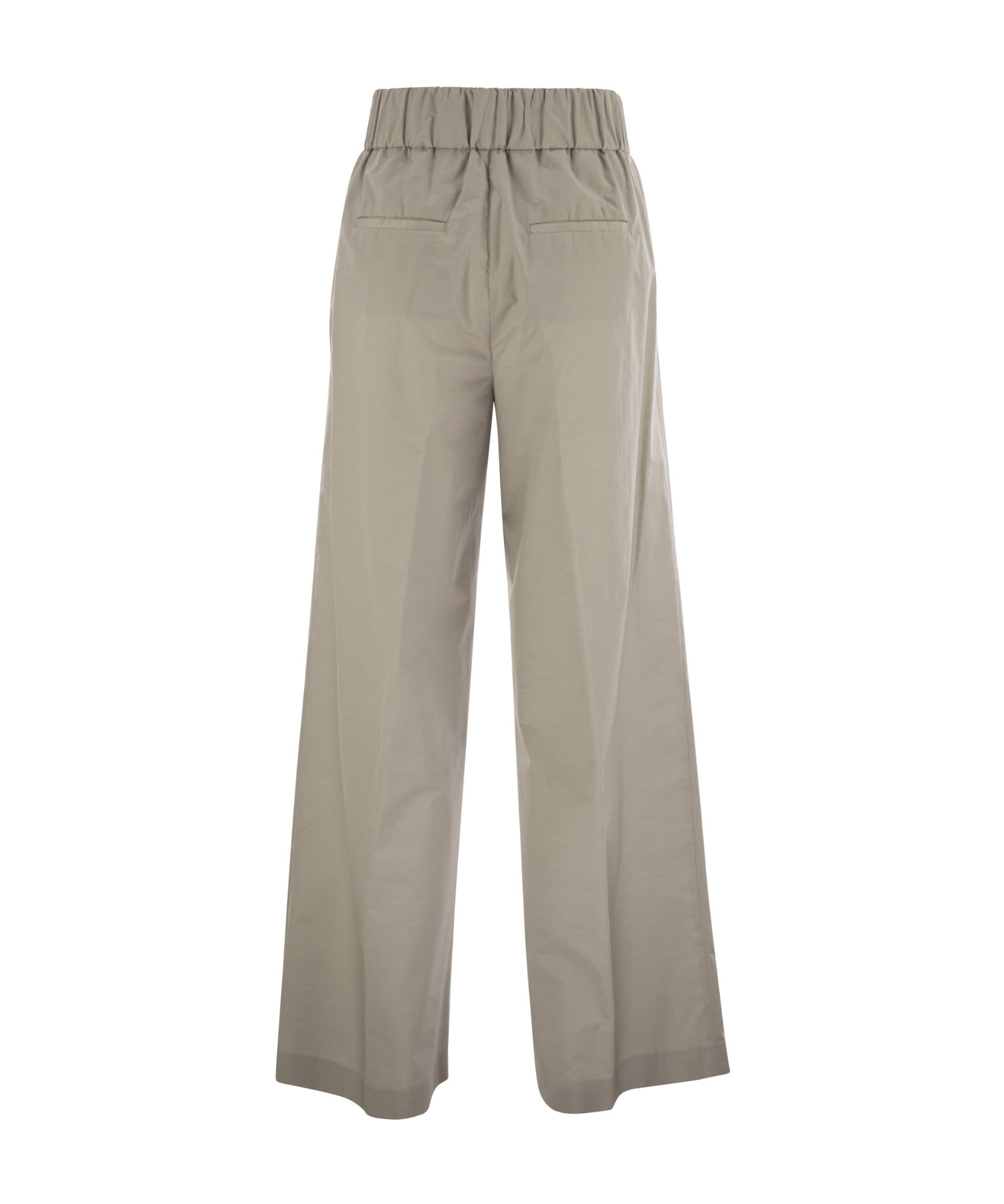 Peserico Trousers In Lightweight Technical Cotton Canvas In Nude