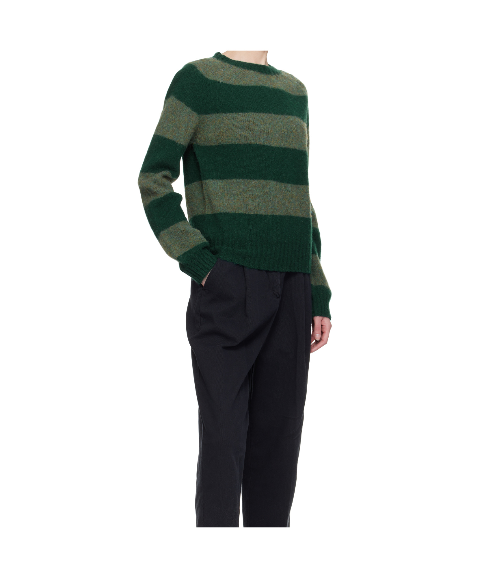 Ymc You Must Create Jets Stripe Sweater In Green