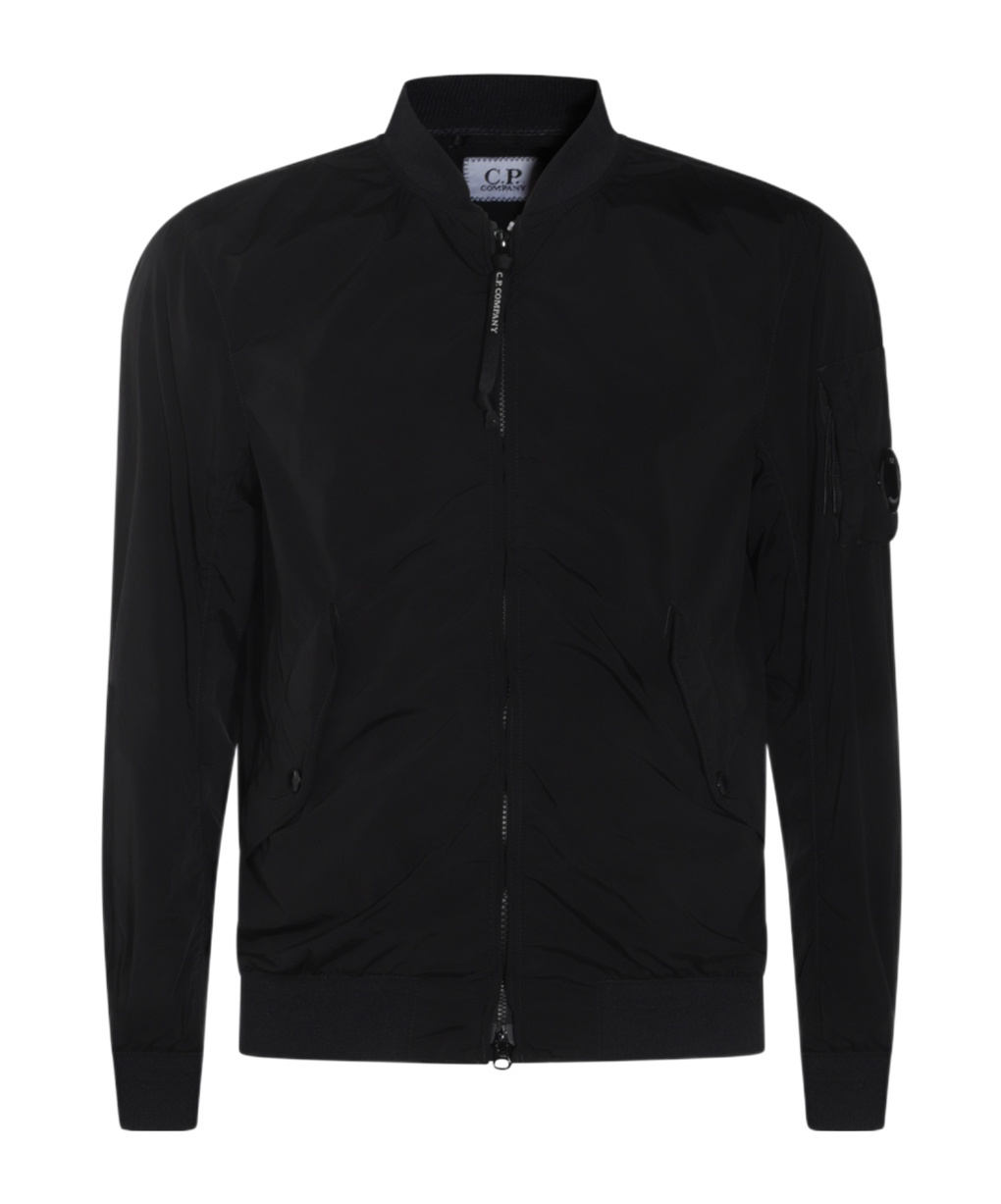 C.p. Company Long-sleeved Casual Jacket In Black