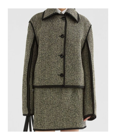 Jil Sander "72 W Trim" Jacket In Green